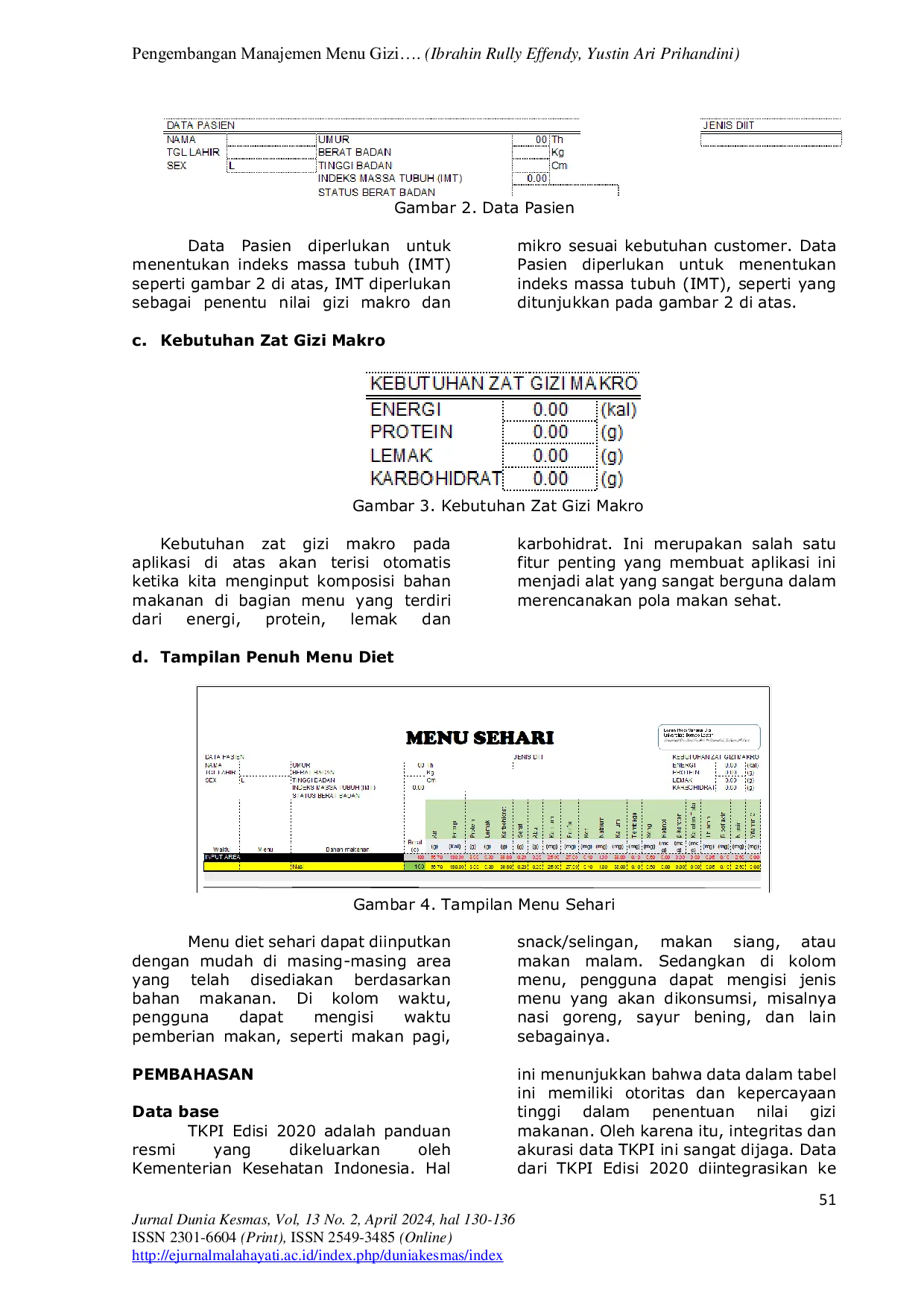 JURIS Pengembangan Manajemen Menu Gizi Diet Kesehatan Berbasis VBA Visual Basic For Aplications Macro Excel