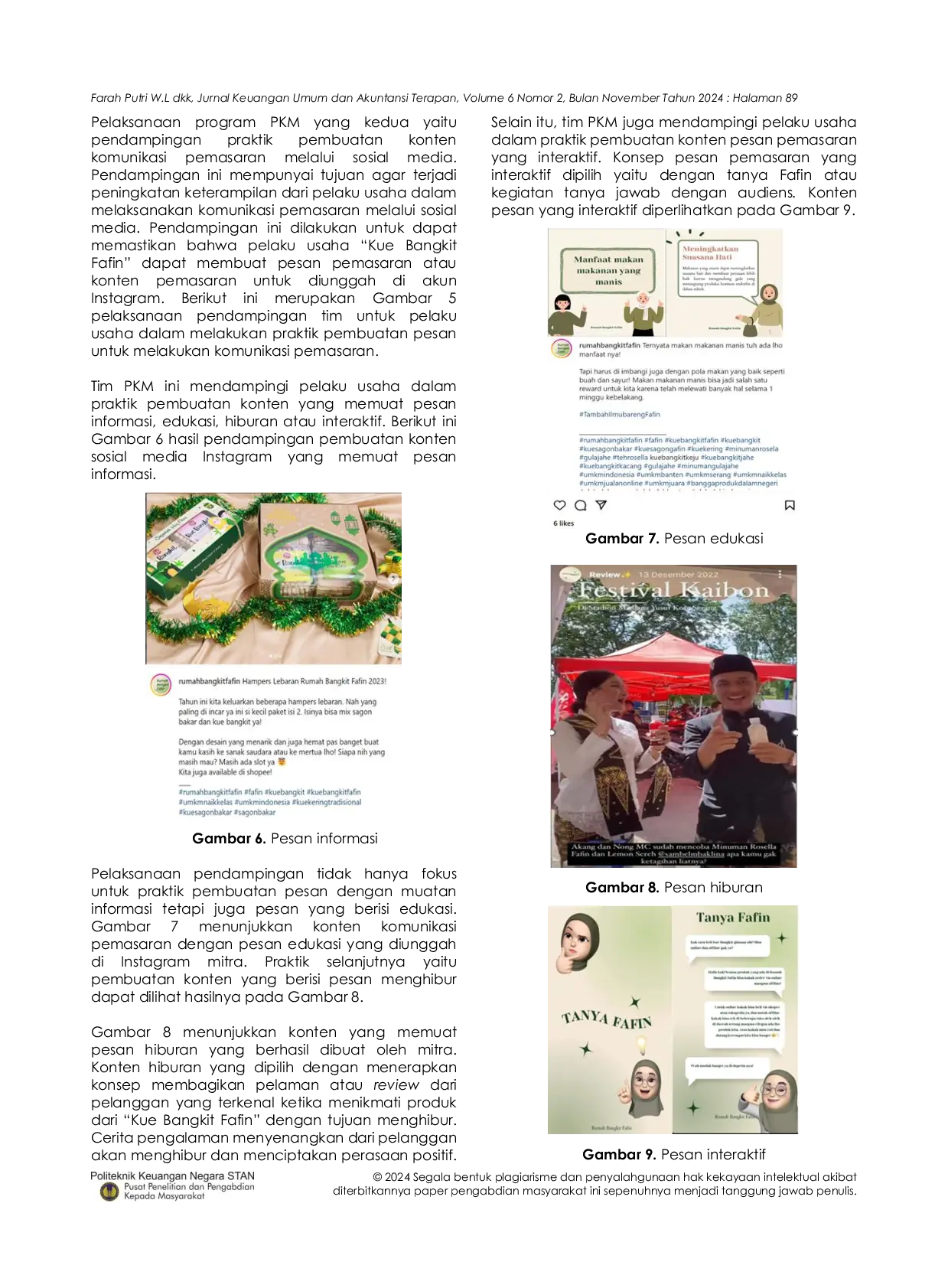 JURIS Transformasi Komunikasi Pemasaran pada UMKM Melalui Pendampingan dalam Mengelola Konten Media Sosial