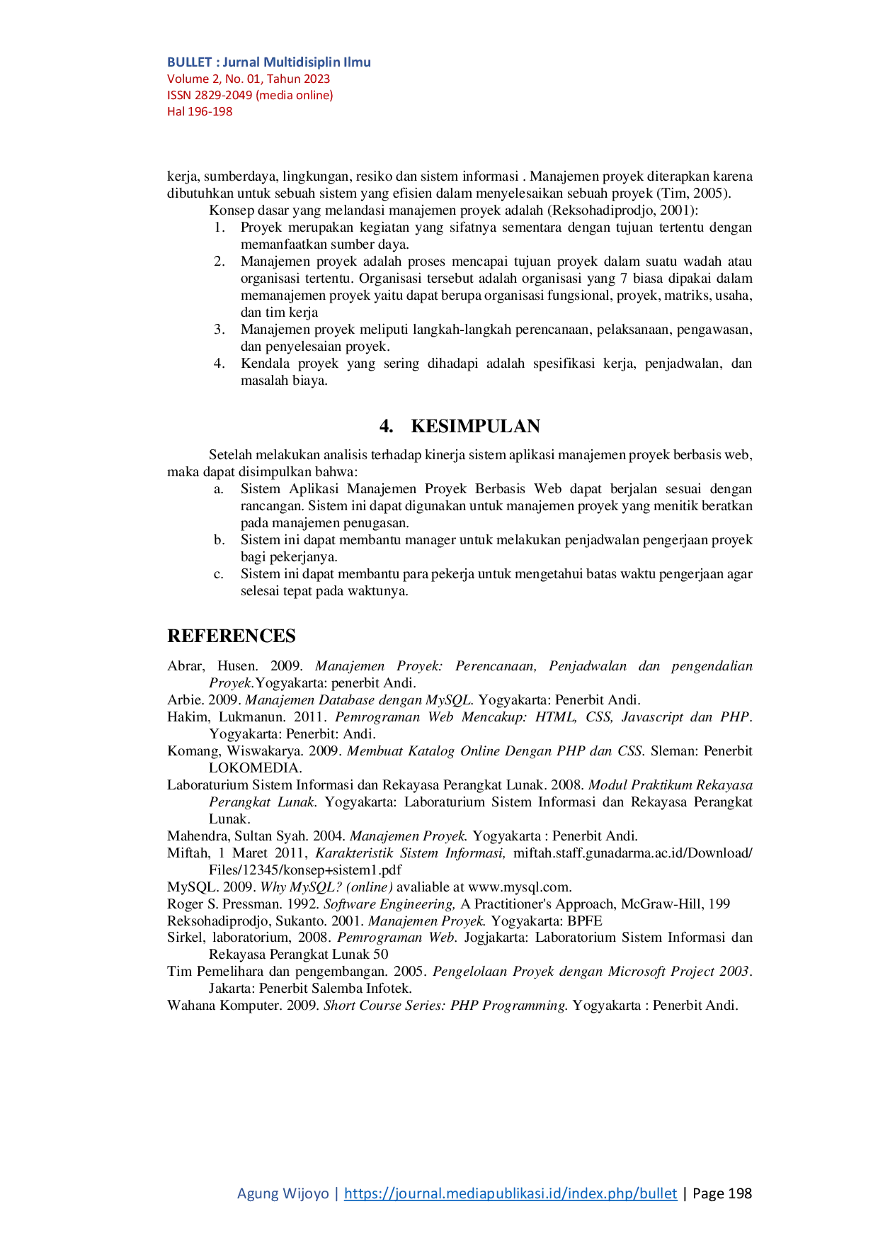 JURIS Manajemen Proyek Berbasis Web