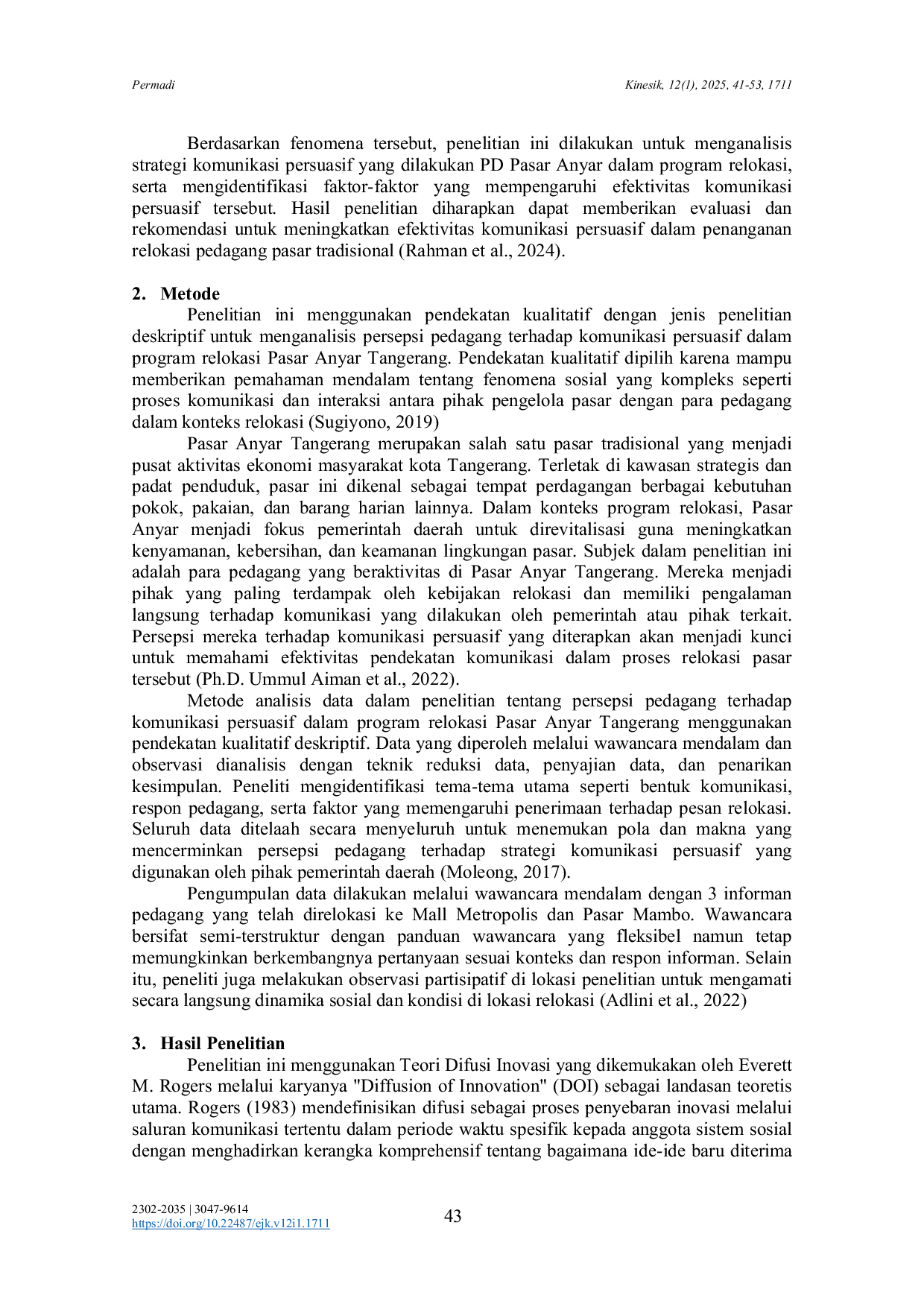 JURIS Persepsi Pedagang Terhadap Komunikasi Persuasif dalam Program Relokasi Pasar Anyar Tangerang