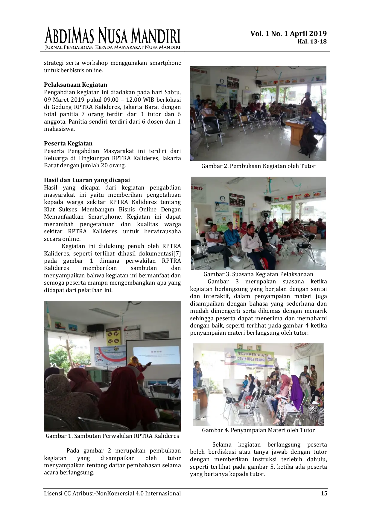 JURIS Kiat Sukses Membangun Bisnis Online Dengan Memanfaatkan Smartphone Bagi Warga Sekitar RPTRA Kalideres