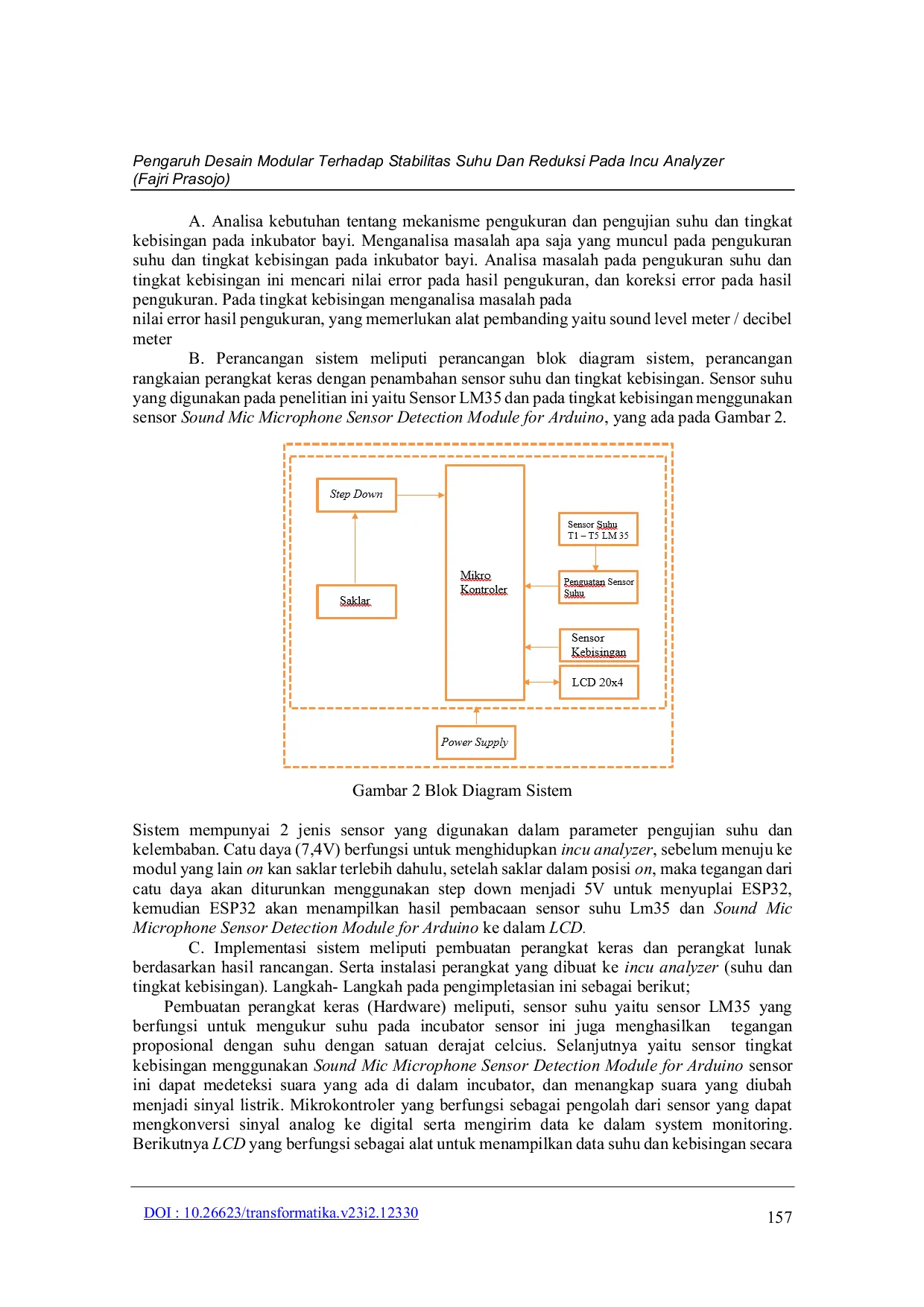 JURIS Pengaruh Desain Modular Terhadap Stabilitas Suhu Dan Reduksi Kebisingan Pada Incu Analyzer