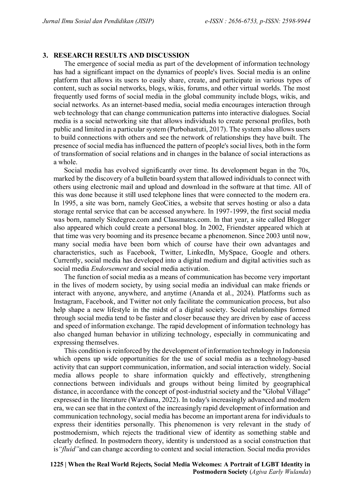 JURIS When the Real World Rejects Social Media Welcomes A Portrait of LGBT Identity in Postmodern Society
