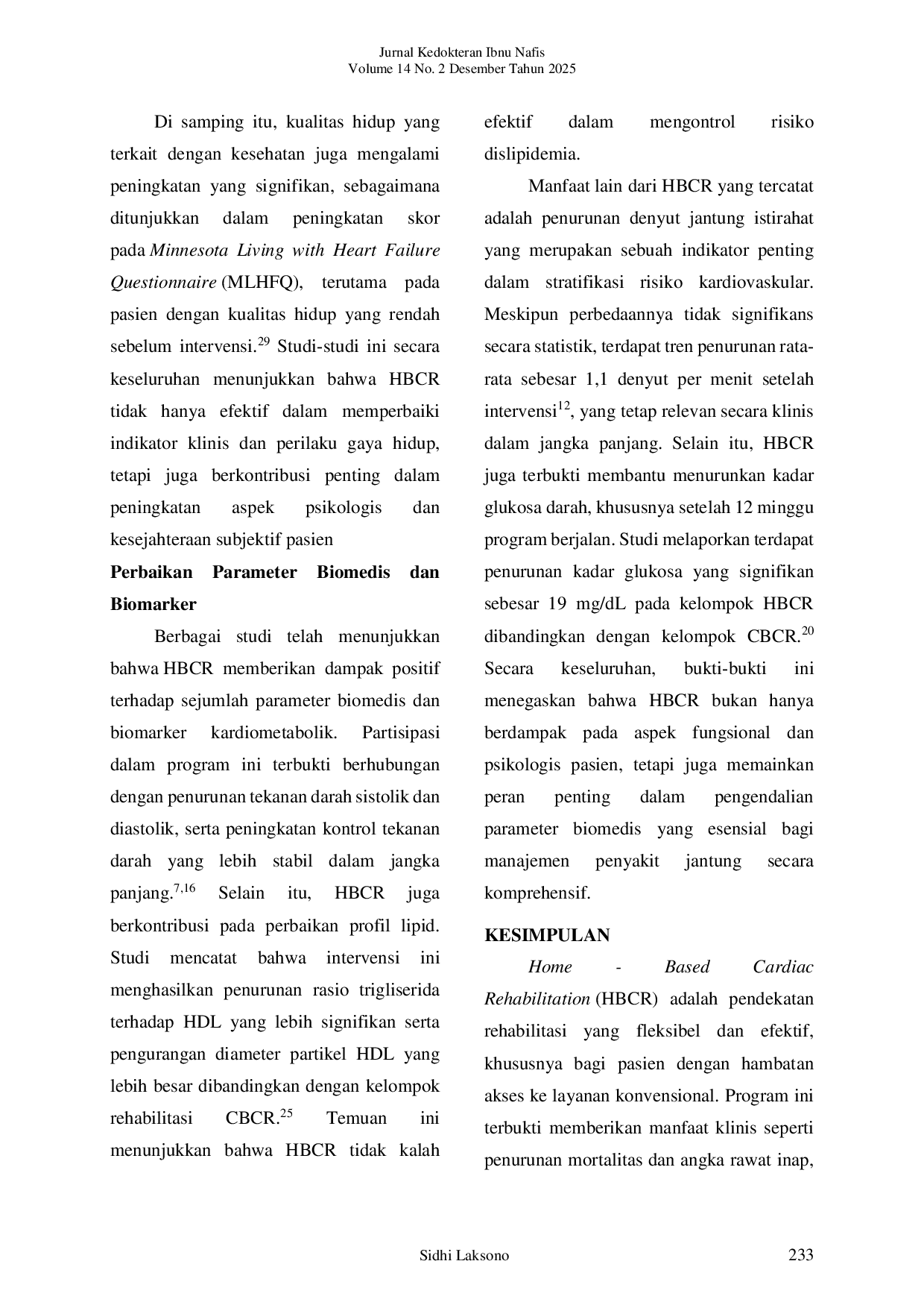 JURIS Manfaat Rehabilitasi Jantung Yang Dikerjakan Di Rumah Tinjauan Sistematis