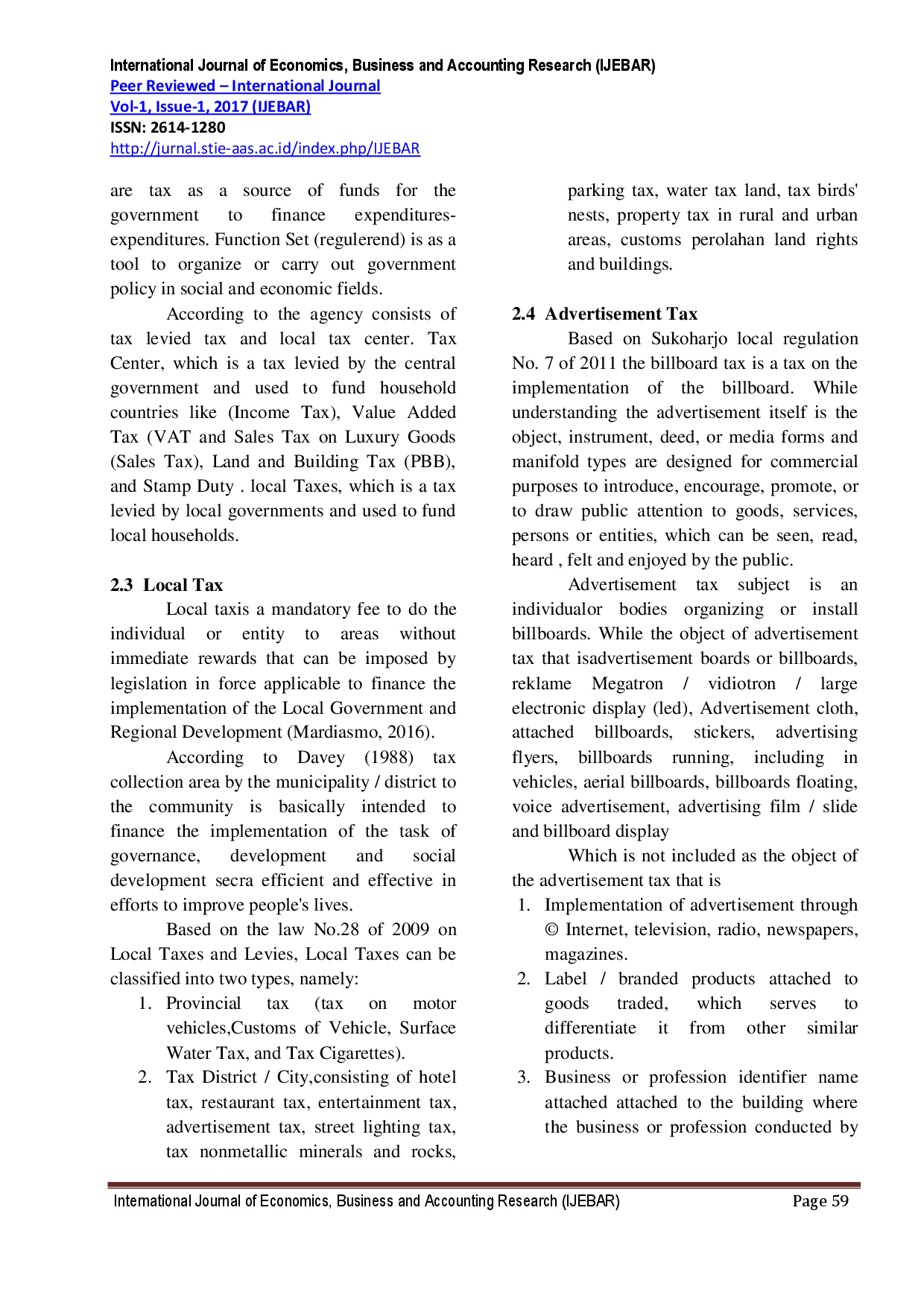 juris Analysis Of Billboard Contribution Tax To Regional Income Of Sukoharjo District In Year 2012 2016