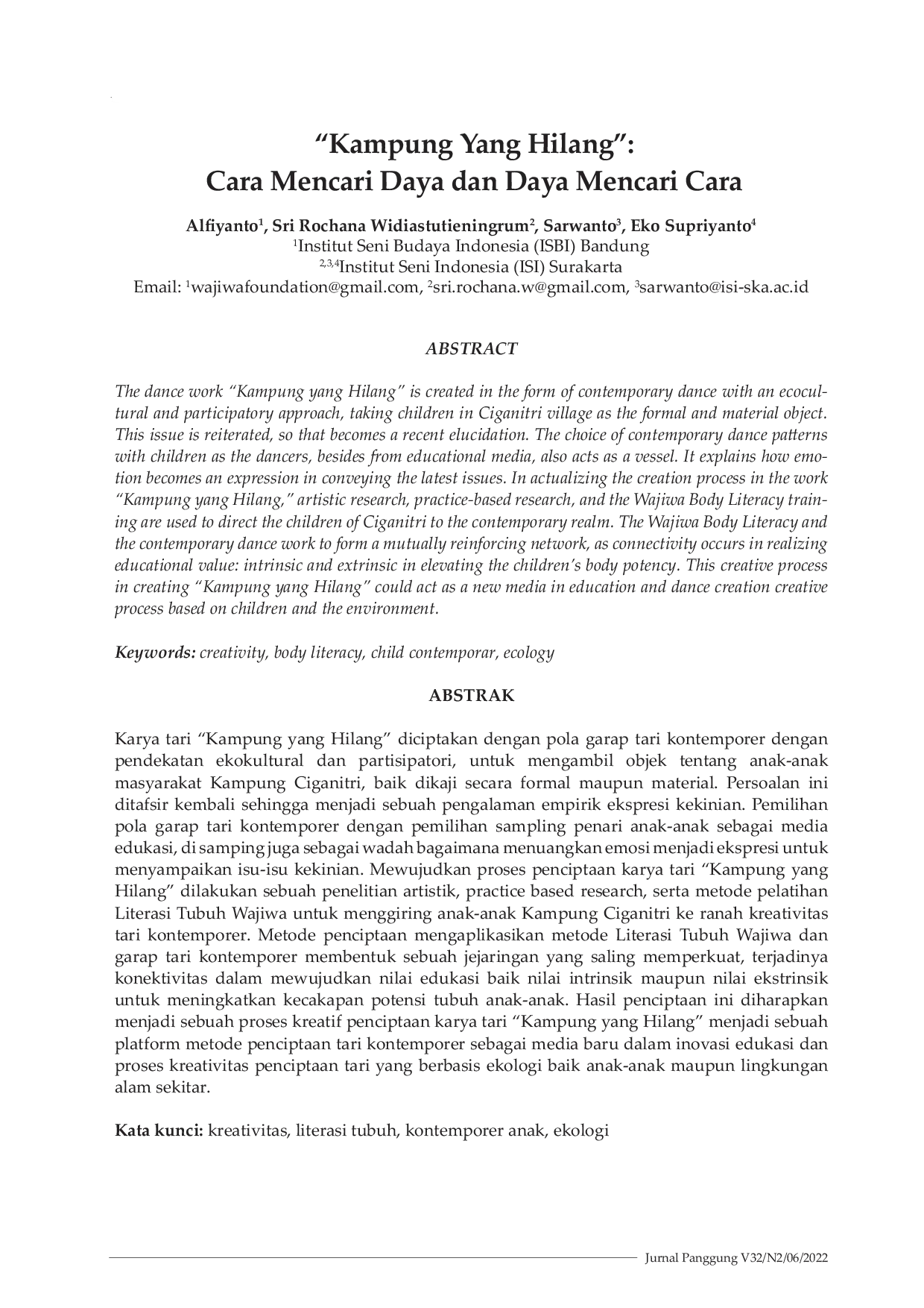 JURIS Kampung Yang Hilang Cara Mencari Daya dan Daya Mencari Cara