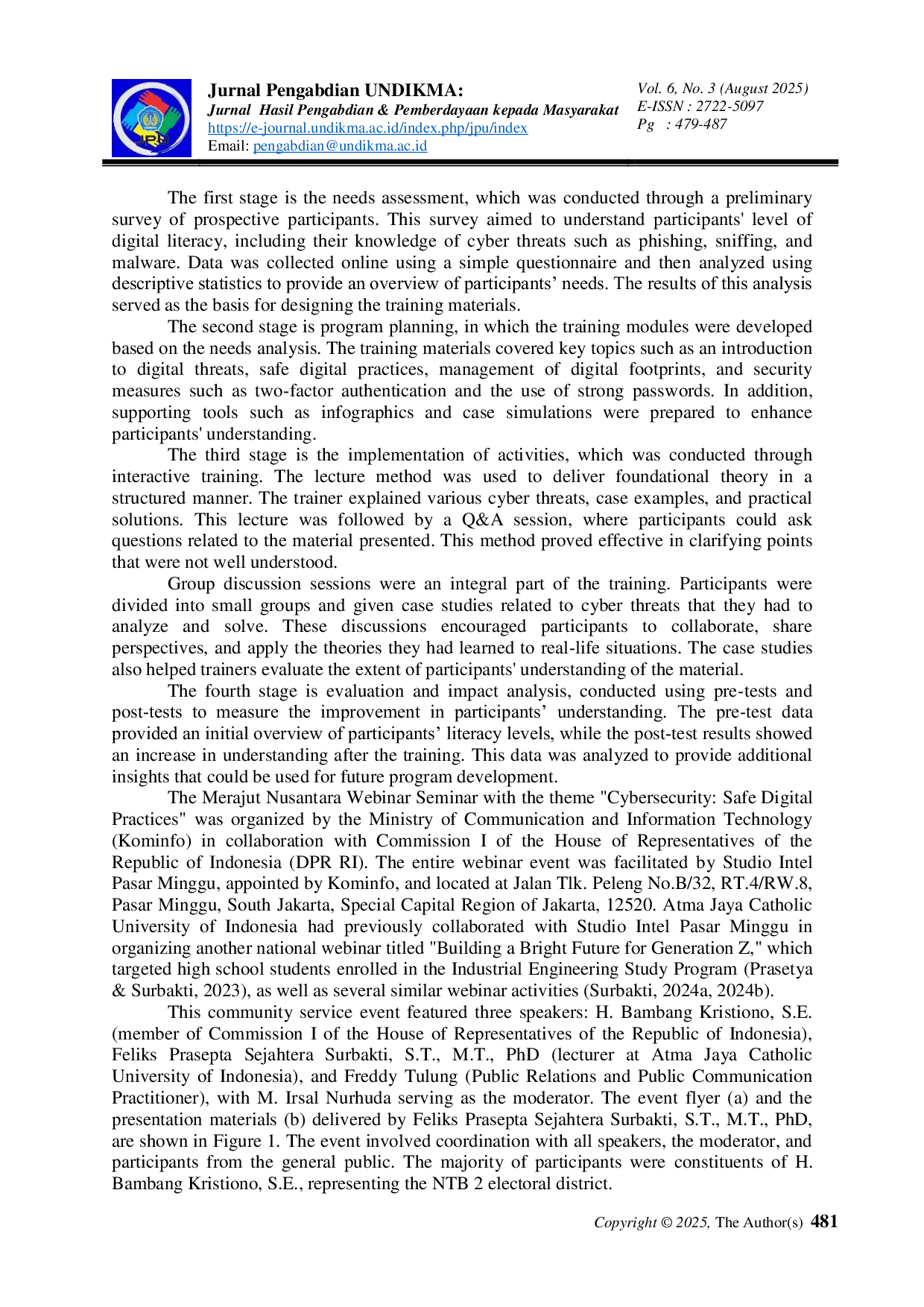 JURIS Digital Safety Education for the Constituents of West Nusa Tenggara Electoral District 2