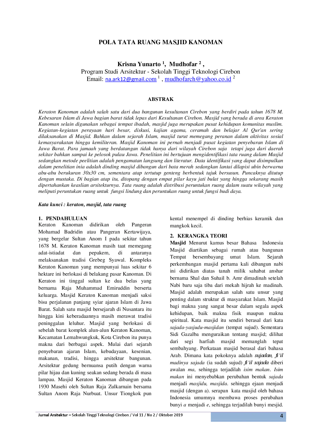 juris Pola Tata Ruang Masjid Kanoman