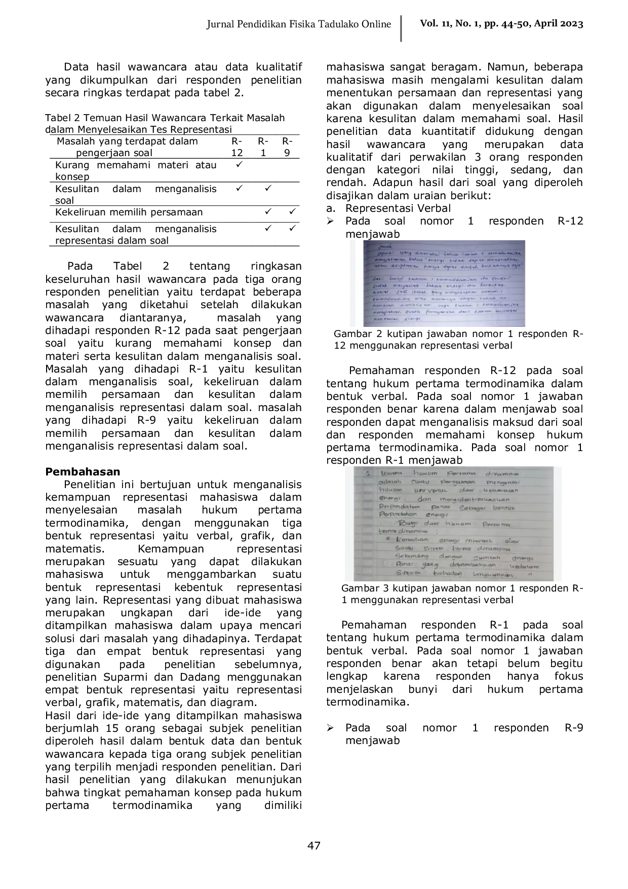 JURIS Analysis of Student Representation Ability in Solving First Law Problems of Thermodynamics