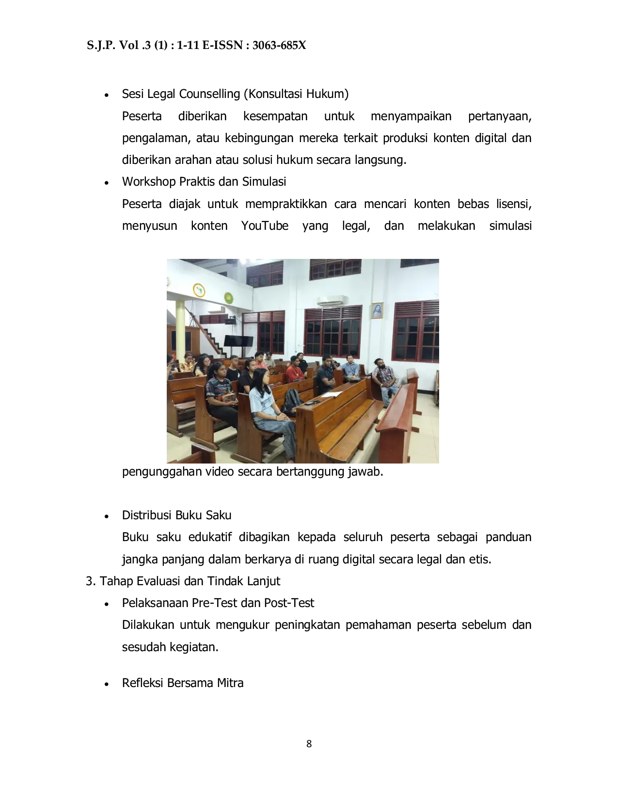 JURIS Edukasi Hukum Digital Legal Counselling tentang Hak Cipta dan Risiko Copyright Strikes di YouTube untuk Pemuda Gereja