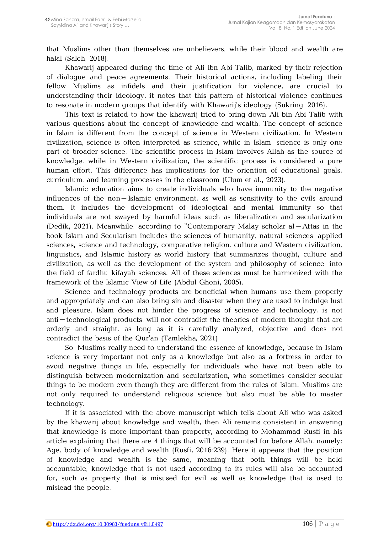 JURIS Sayyidina Ali And Khawarij s Story in Qawaid Al Iman fi Bayan Al Iman Manuscript by Sheikh Tengku H Muhammad bin Alim