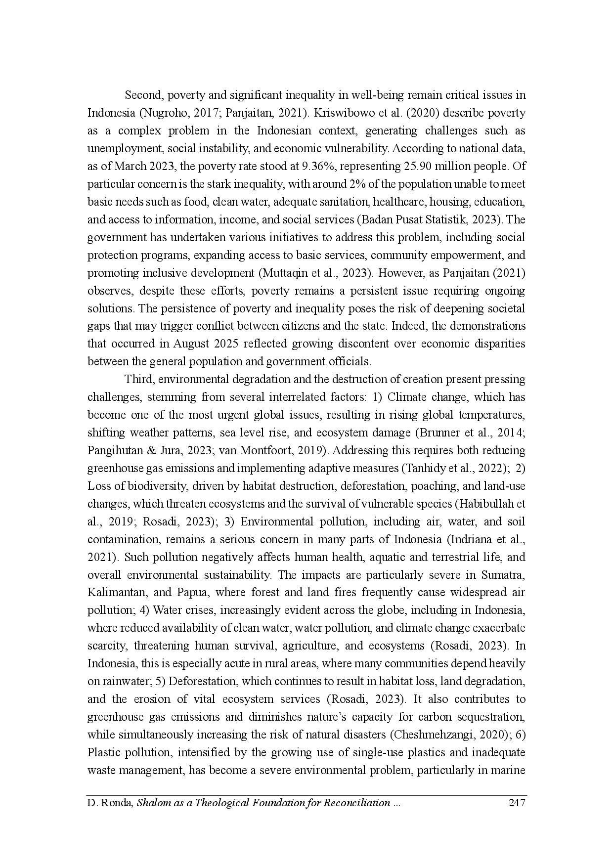 juris Shalom as a Theological Foundation for Reconciliation Implications for Christian Leadership in Contemporary Indonesian Society