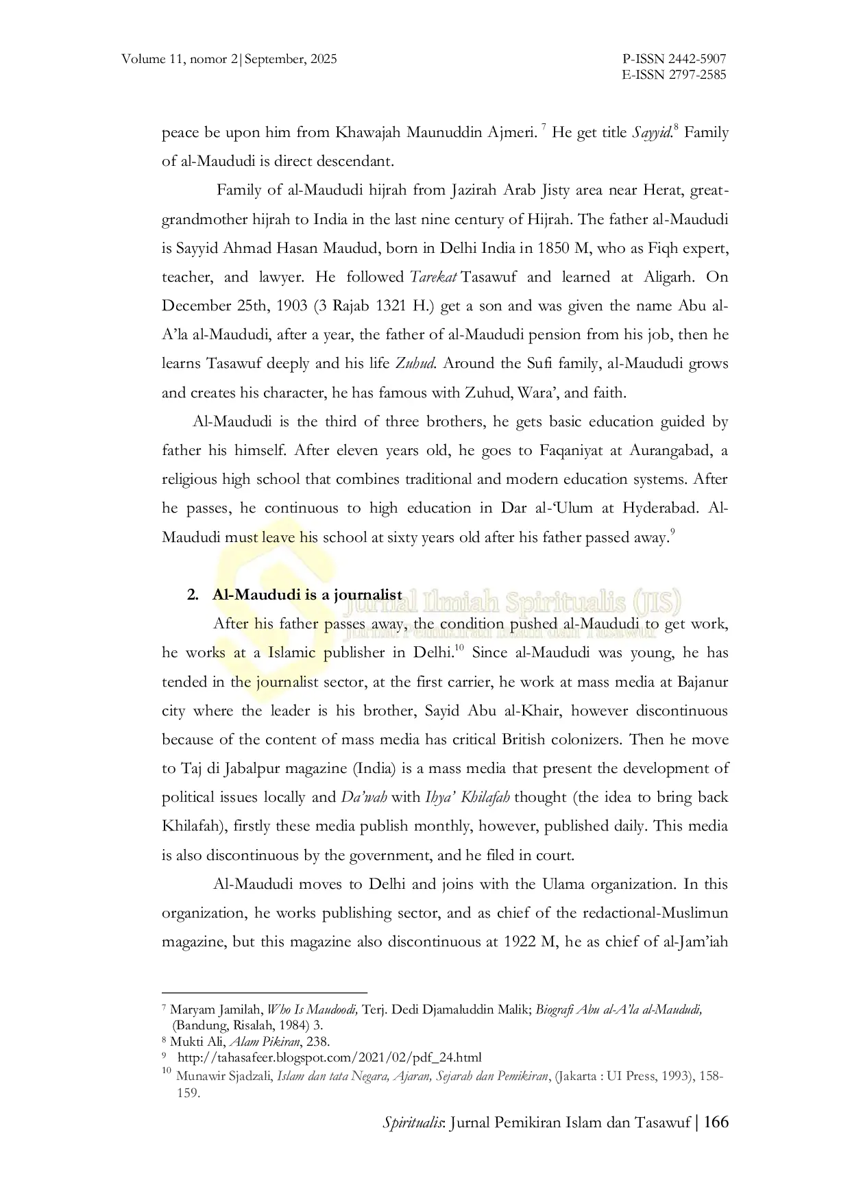 JURIS Political Thought Abu Al A la Al Maududi 1903 1979