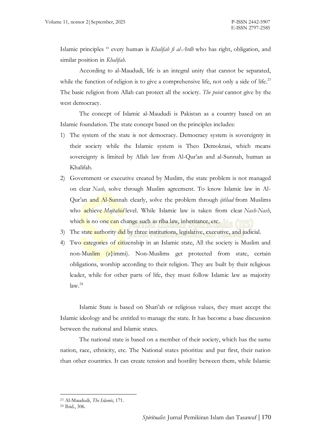 JURIS Political Thought Abu Al A la Al Maududi 1903 1979