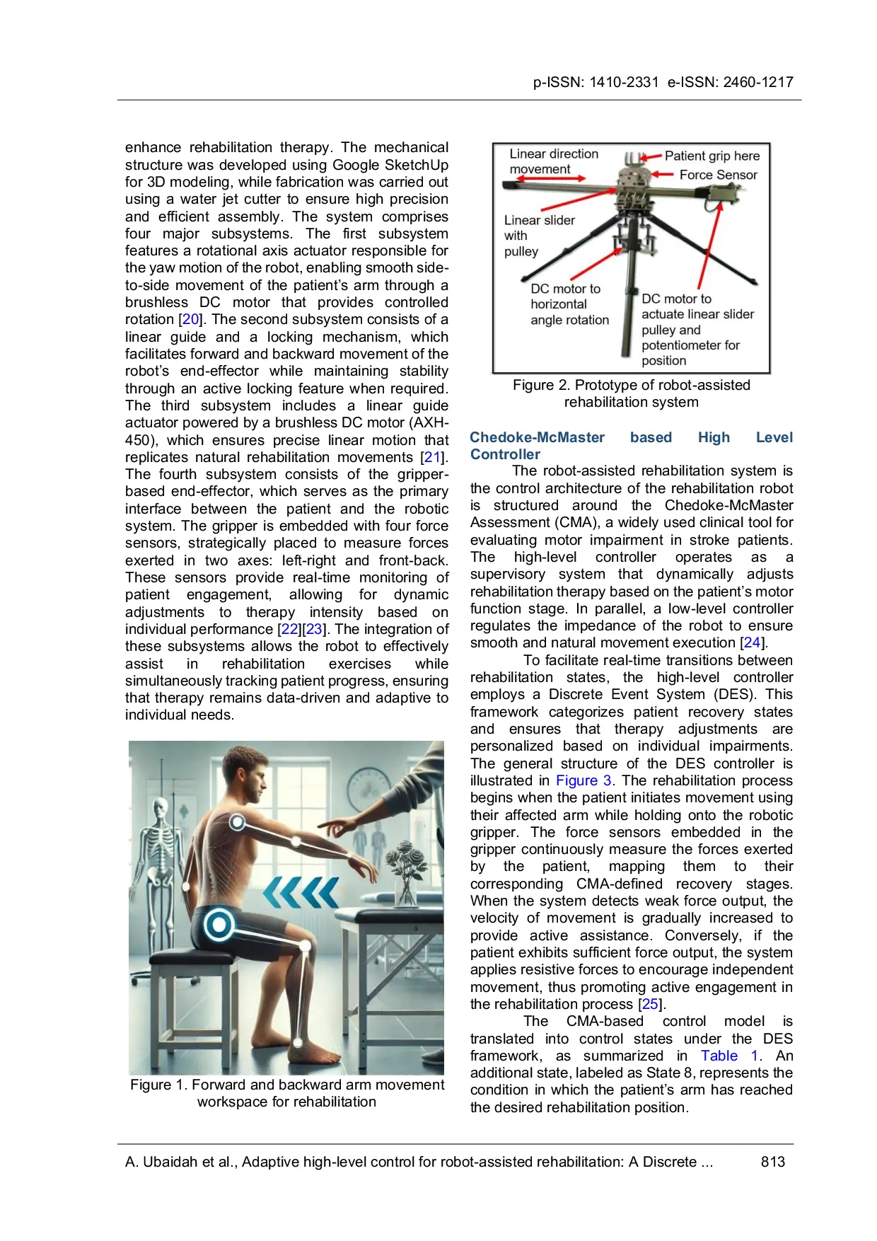 JURIS Adaptive high level control for robot assisted rehabilitation A Discrete Event System approach