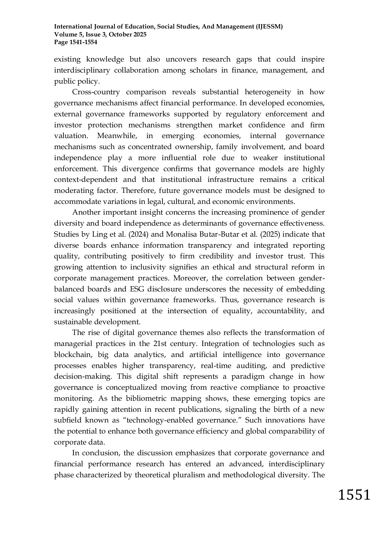 JURIS A Bibliometric Analysis of Corporate Governance and Financial Performance A Comparative Study Across Nations