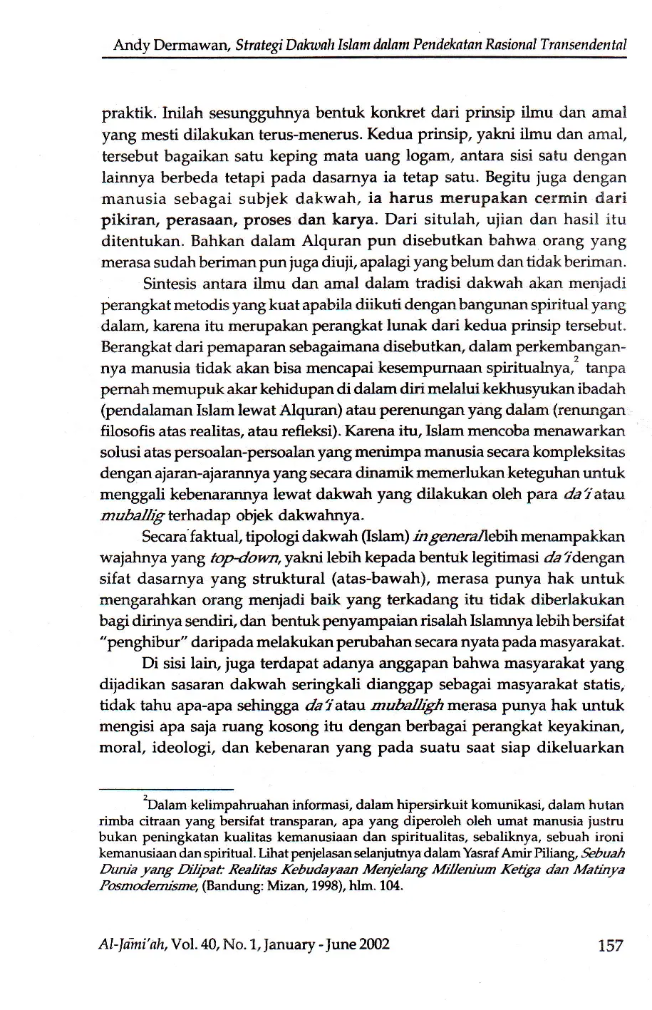 juris Strategi Dakwah Islam dalam Pendekatan Rasional Transendental