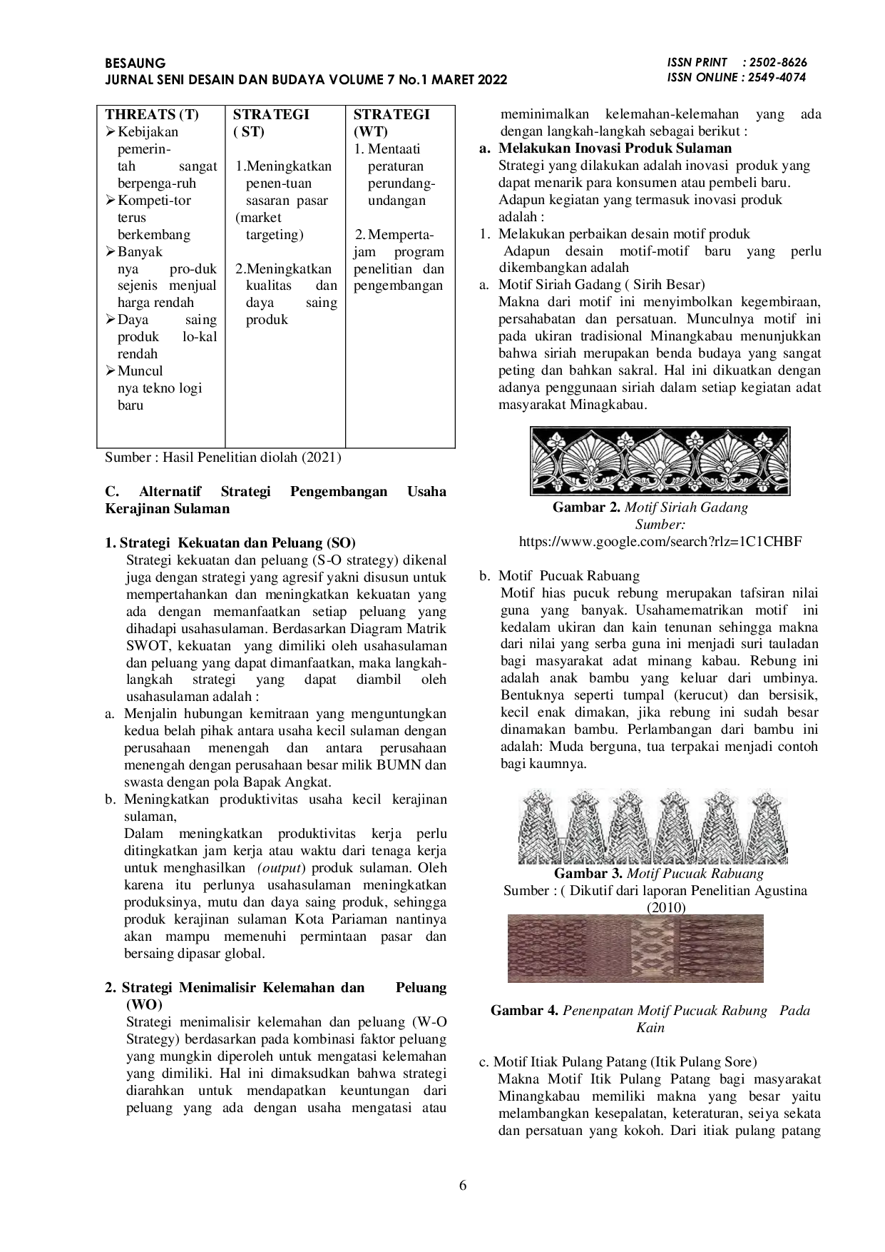 JURIS Embroidery Craft Business Development Strategy Through Product Design In Kota Pariaman