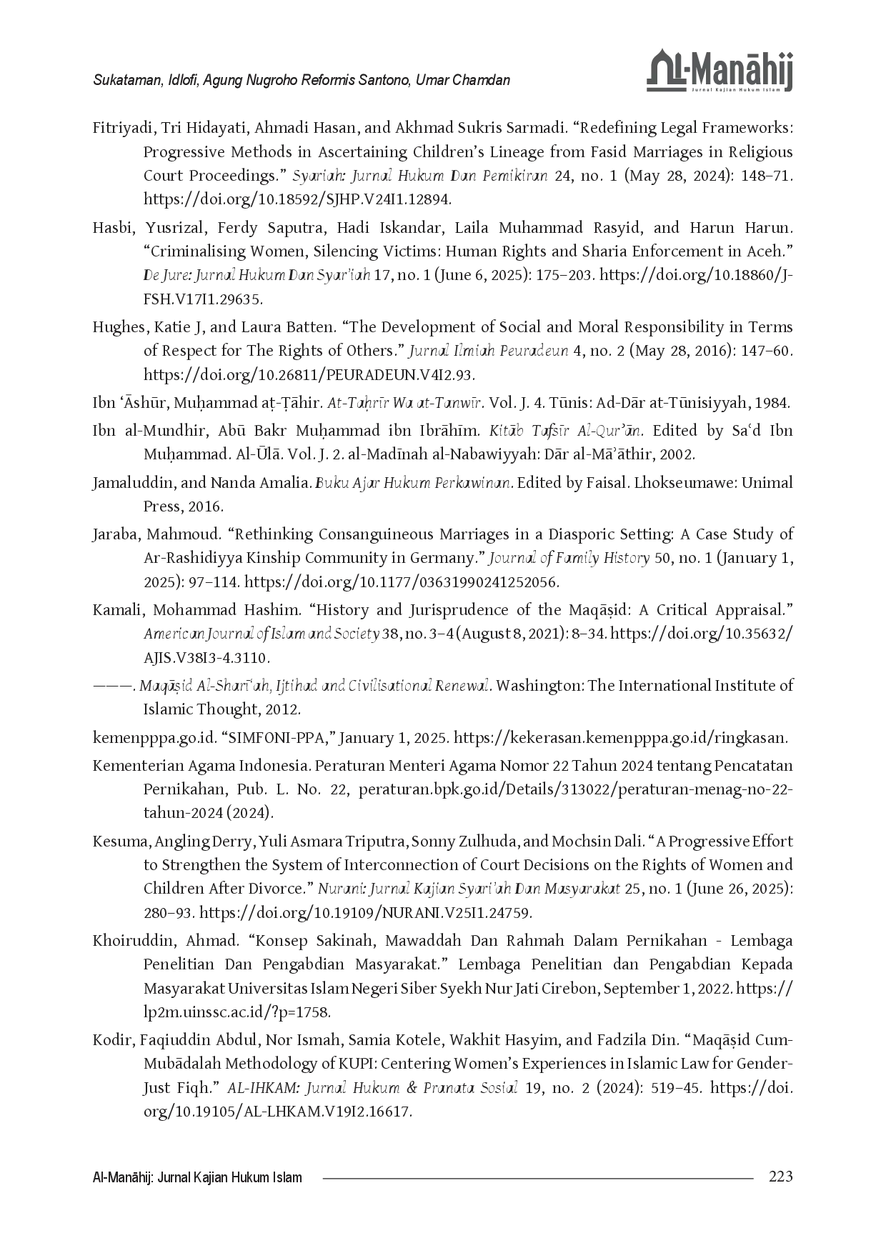 juris MaqAid al Shar ah and the Prohibition of Incest in Indonesian Legislation An Analysis of the Protection of Lineage and Public Morals