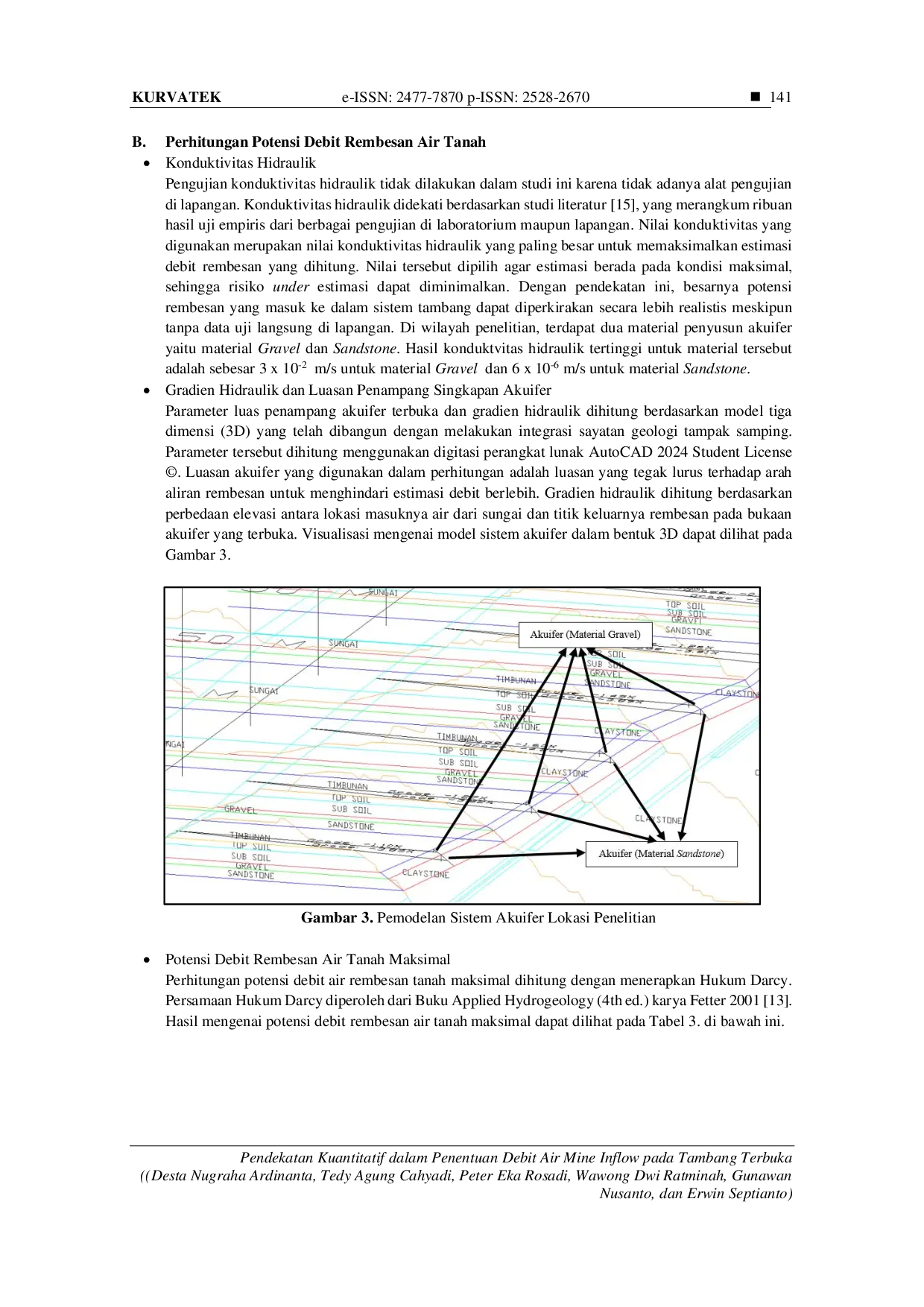 JURIS Pendekatan Kuantitatif Dalam Penentuan Debit Air Mine Inflow Pada Tambang Terbuka