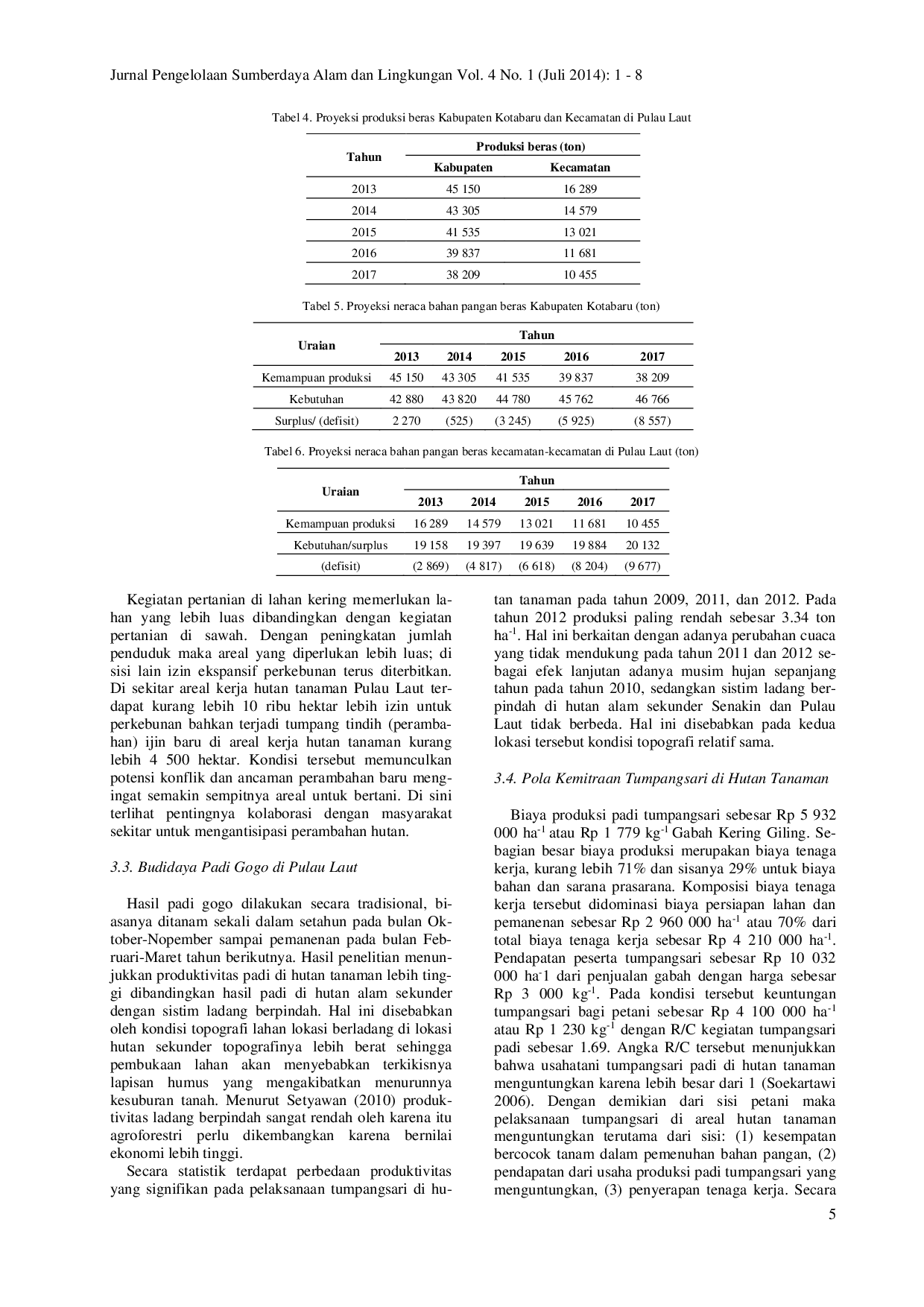 juris Analisis Pola Kemitraan Agroforestri Dalam Rangka Mengurangi Ancaman Perambahan Hutan Studi Kasus Tumpangsari Tanaman Pangan Di IUPHHK HT Pulau Laut Kotabaru Kalimantan Selatan