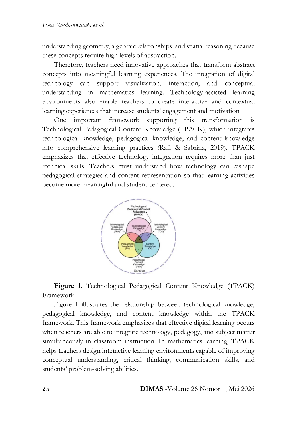 JURIS Preparing Modern Mathematics Teachers Through the Integration of TPACK Abstraction and Environment in Digital Era Learning