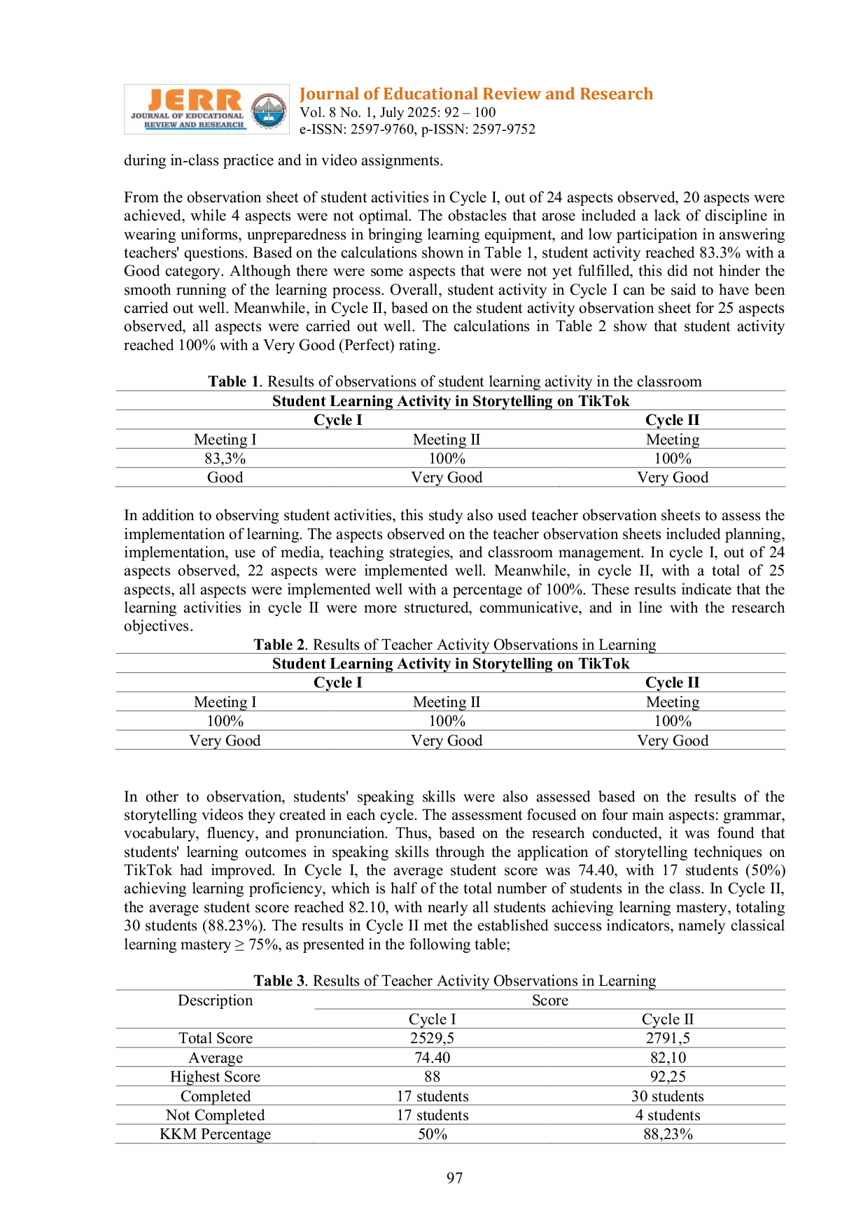 JURIS Enhancing Students Speaking Skills Through Storytelling On Tiktok