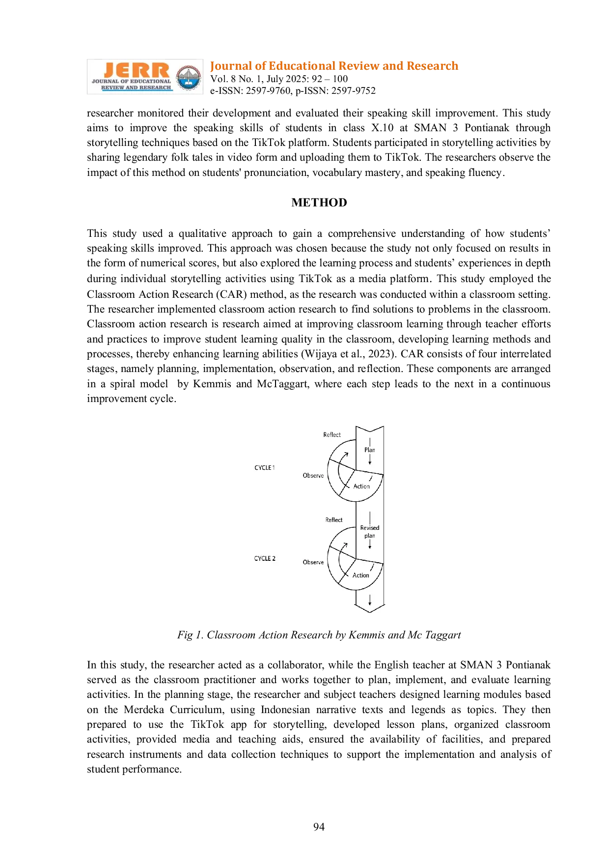 JURIS Enhancing Students Speaking Skills Through Storytelling On Tiktok