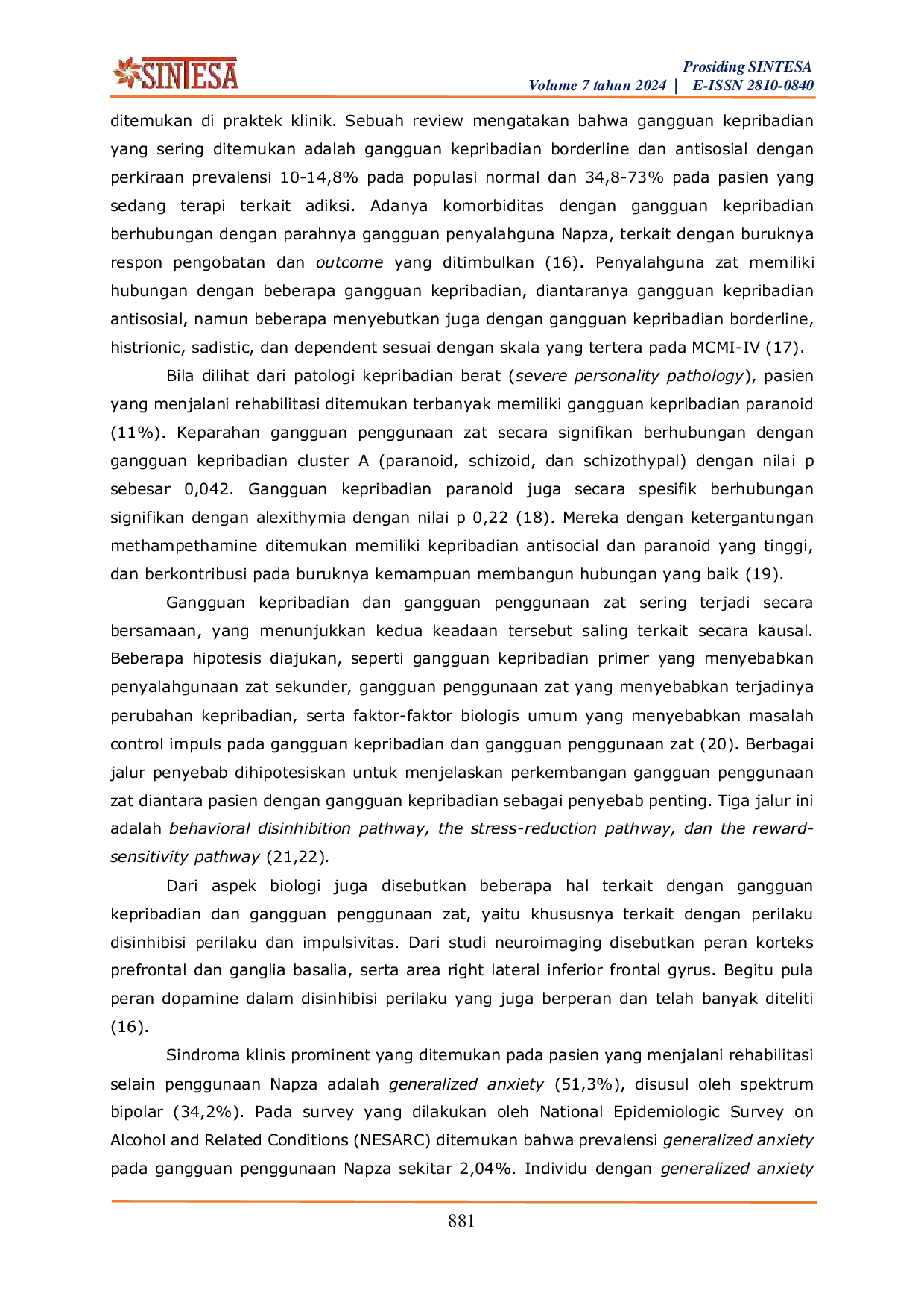 JURIS Pola Kepribadian dan Sindroma Klinis Pasien Rehabilitasi Napza di RSJ Provinsi Bali