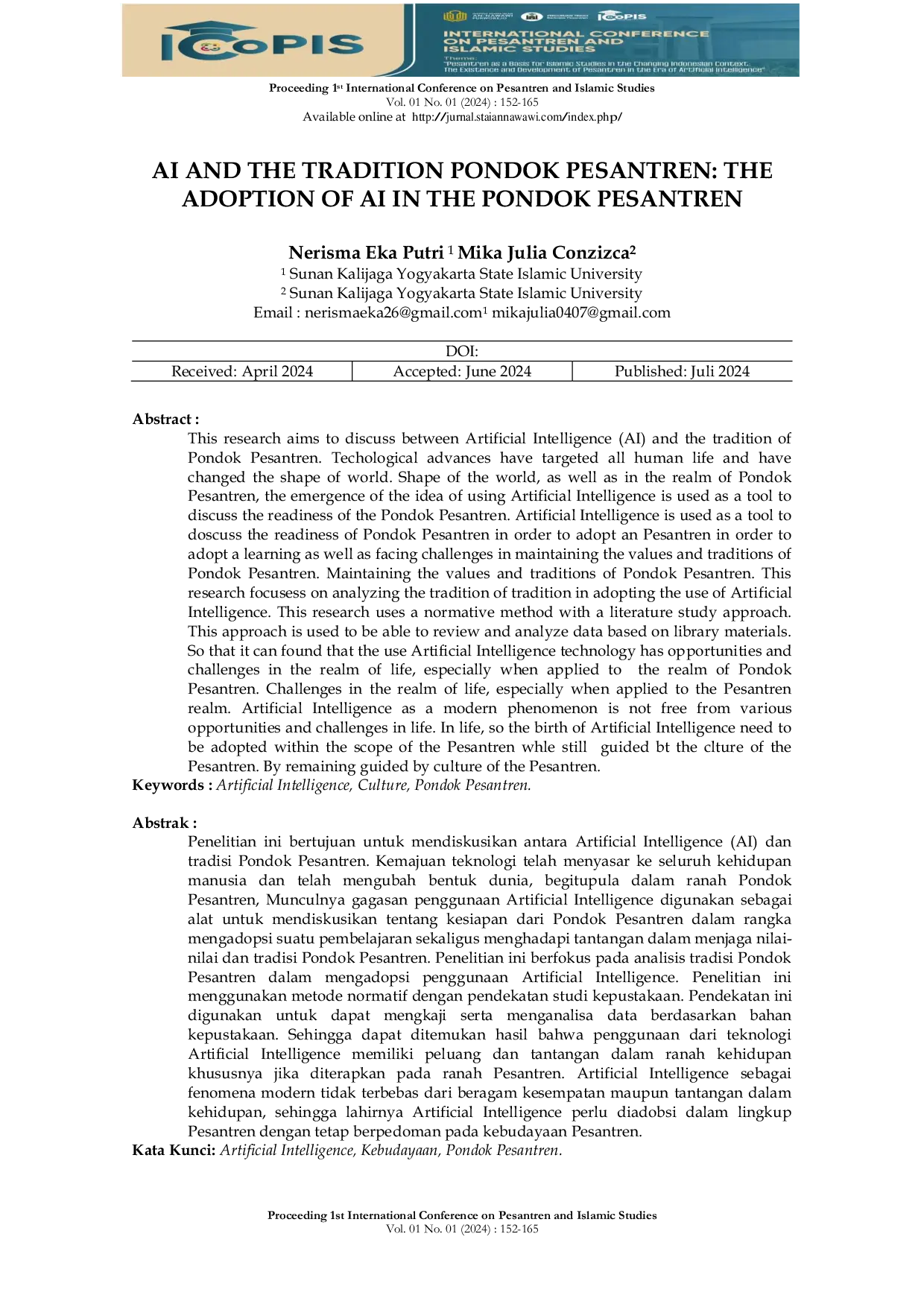 JURIS AI And The Tradition Pondok Pesantren The Adoption Of AI In The Pondok Pesantren