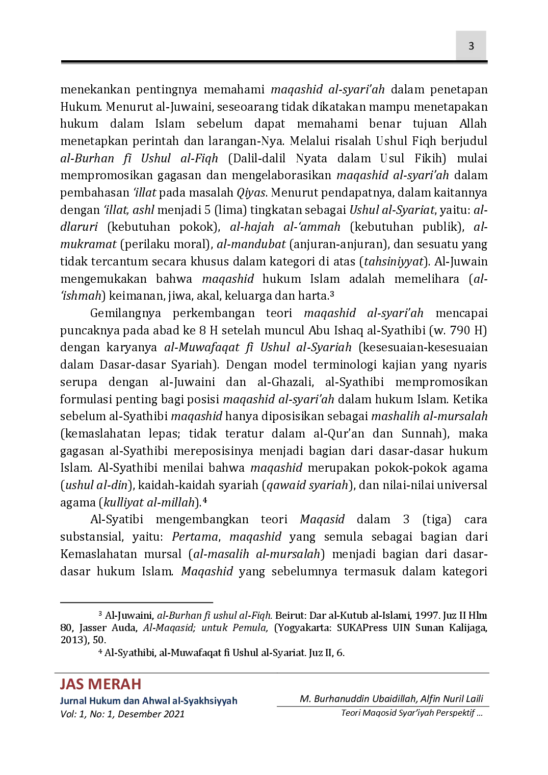 juris Teori Maqosid Syari ah Perspektif Ulama Modern dan Kontemporer