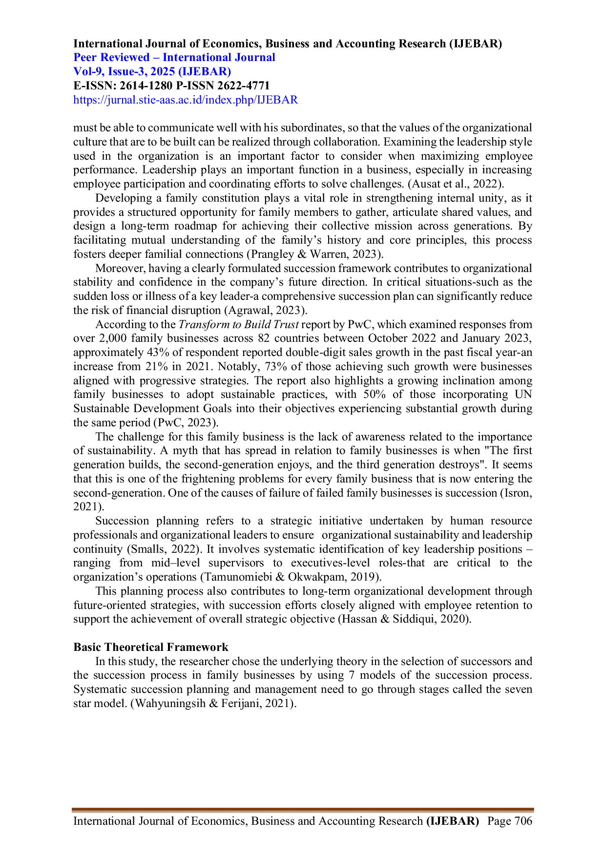 JURIS Analisis Proses Suksesi Dan Tantangan Generasi Kedua Pada Pt Alfa Viktory Familia