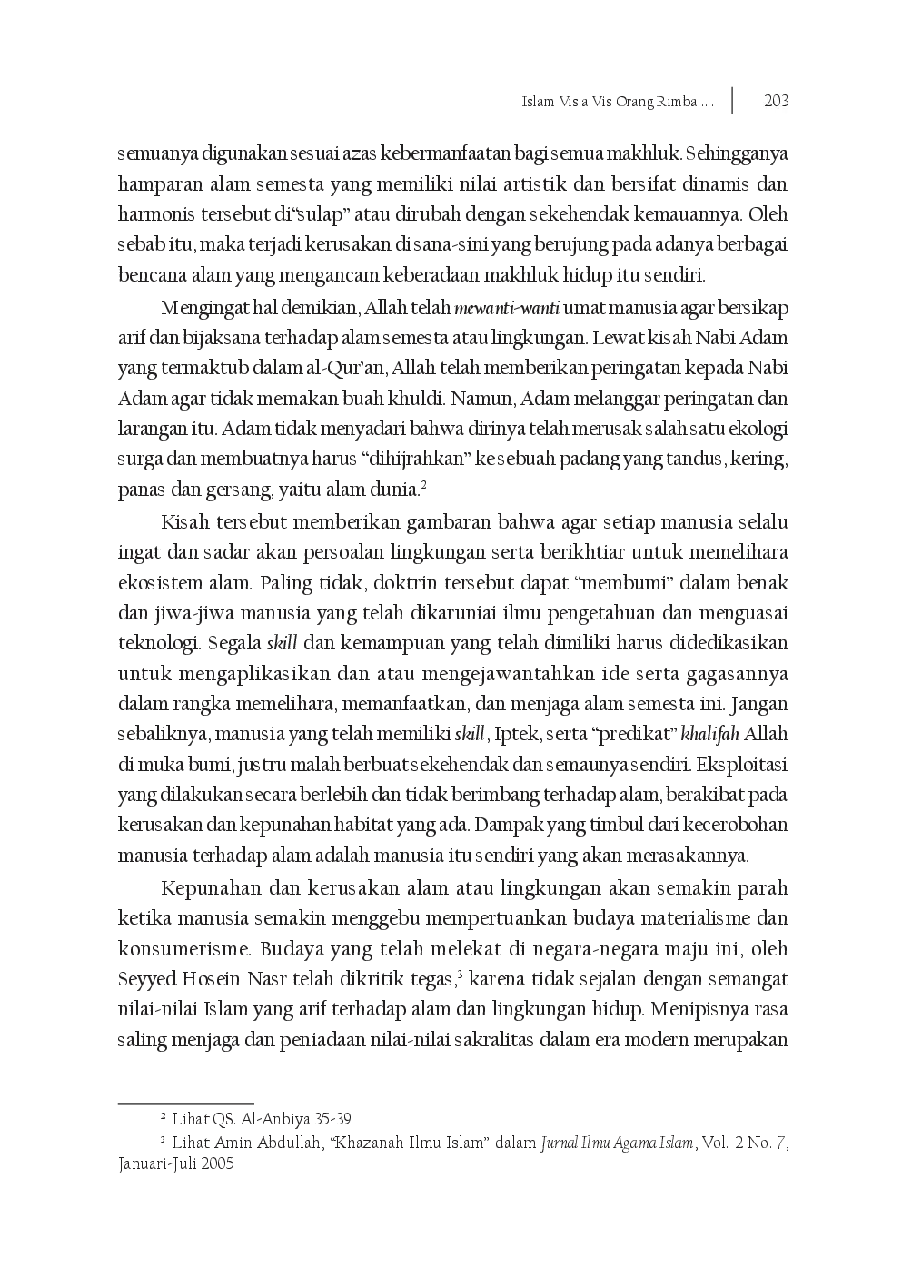 juris Islam Vis A Vis Orang Rimba Studi Konsep Pendidikan Lingkungan Hidup Orang Rimba Dalam Seloko Pesemian