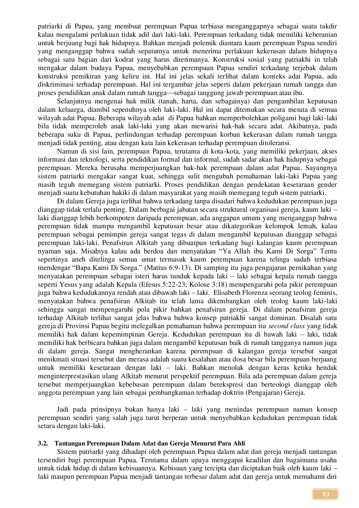 JURIS Kebebasan Perempuan Dalam Adat Dan Gereja Di Papua