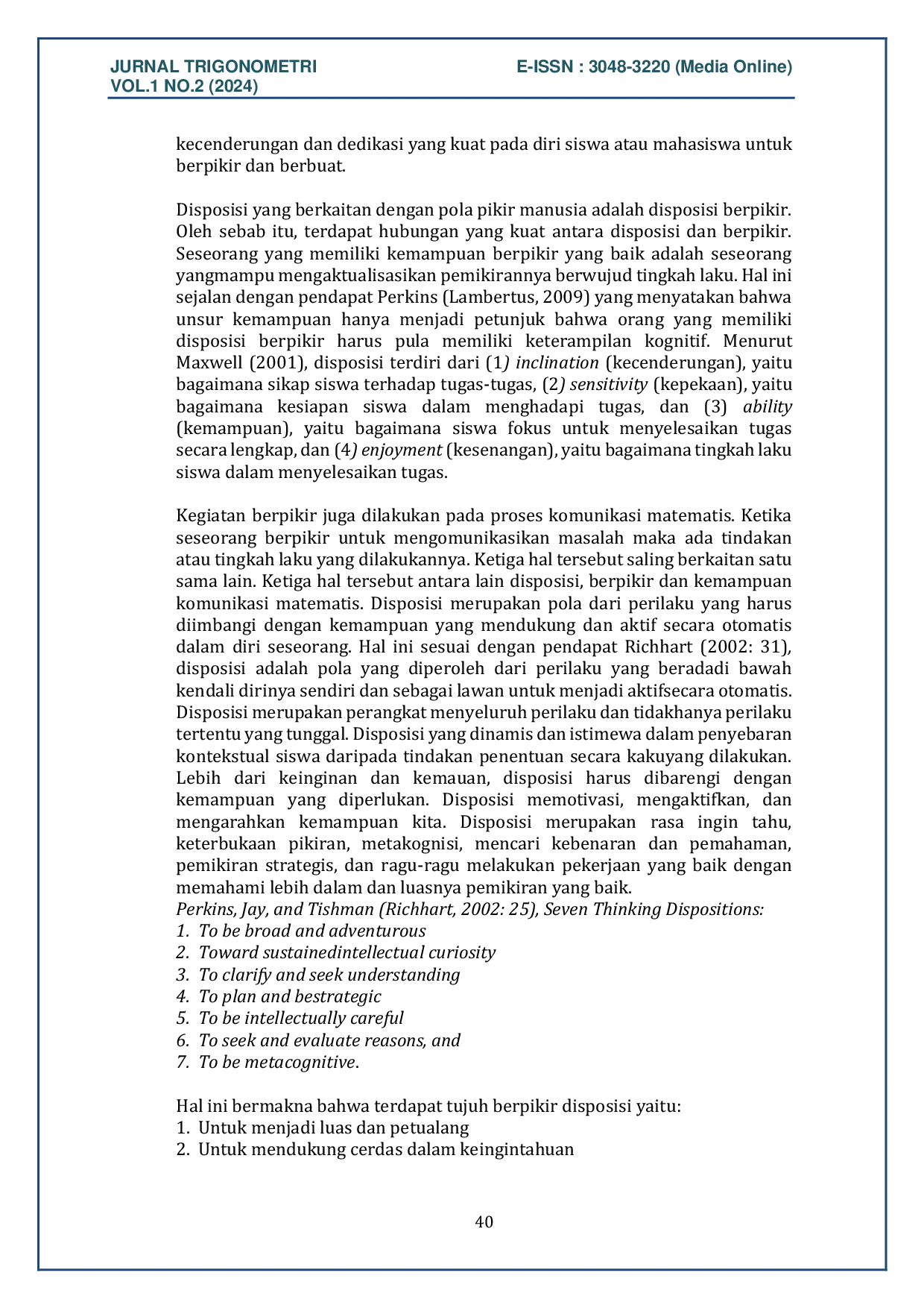 JURIS Management Emosi Disposisi Komunikasi dalam Pendidikan Matematika