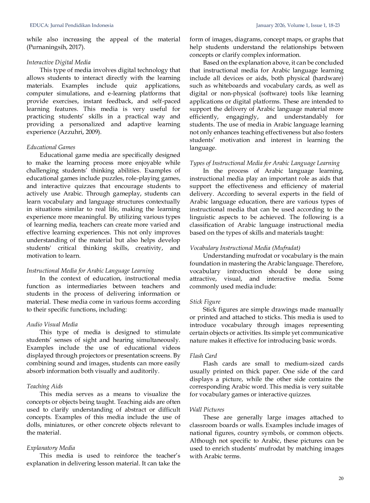 JURIS Creative and Enjoyable Instructional Media for Arabic Language Teachers