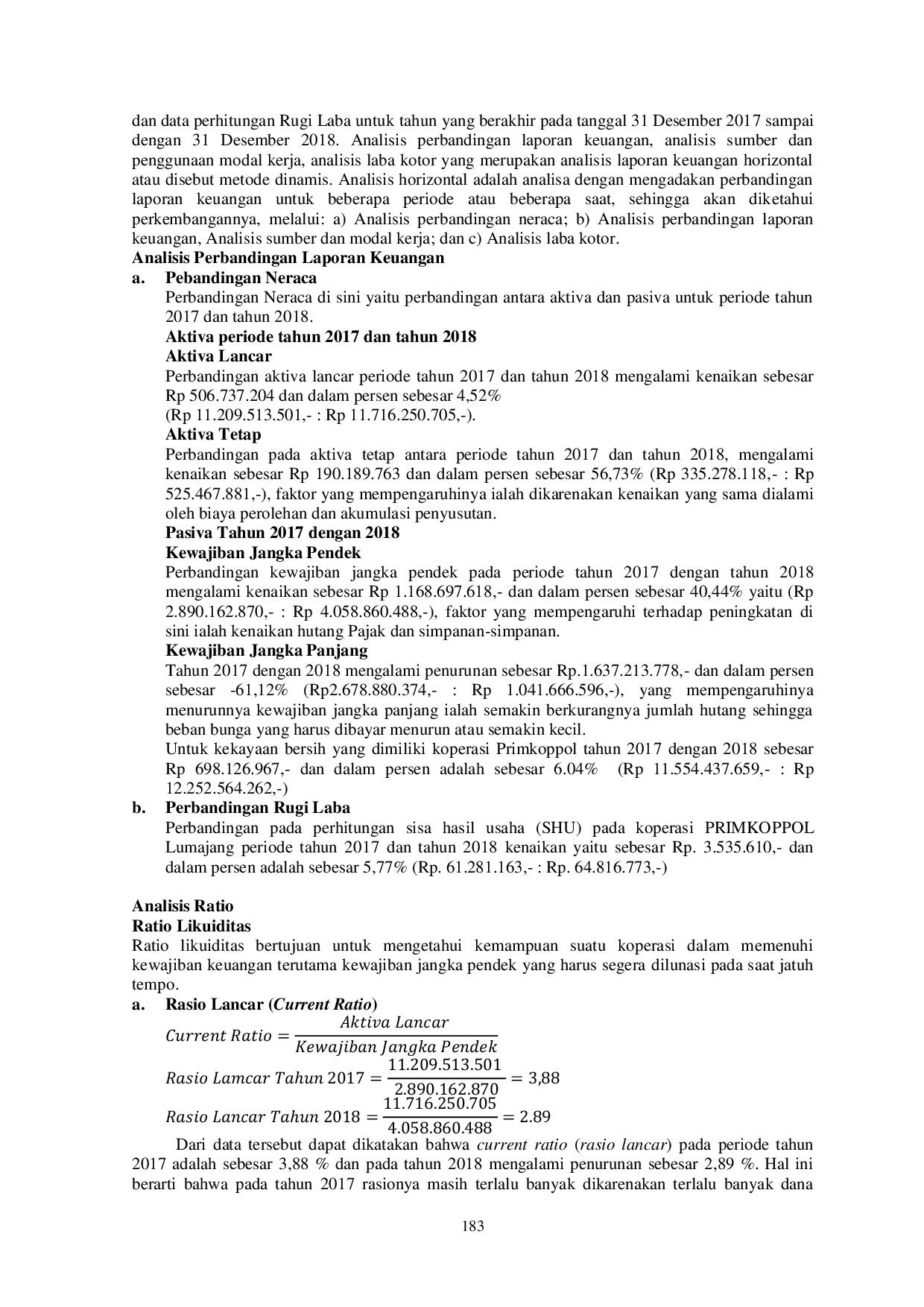 JURIS Analisis Laporan Keuangan Pada Primer Koperasi Polisi PRIMKOPPOL Wilayah Lumajang