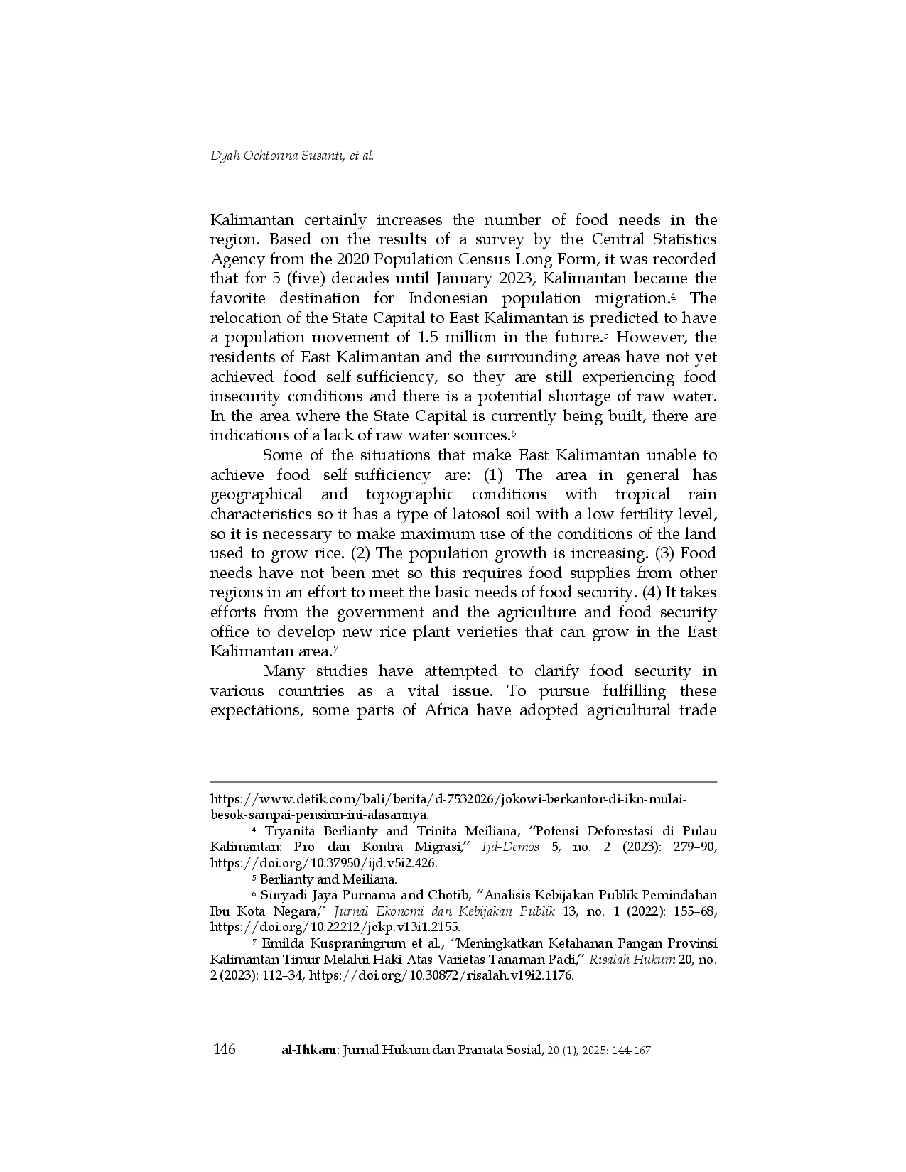 juris Realizing Food Self Sufficiency Based on Syirkah bi al MuzAra ah Contract in Nusantara Capital City A Proposal