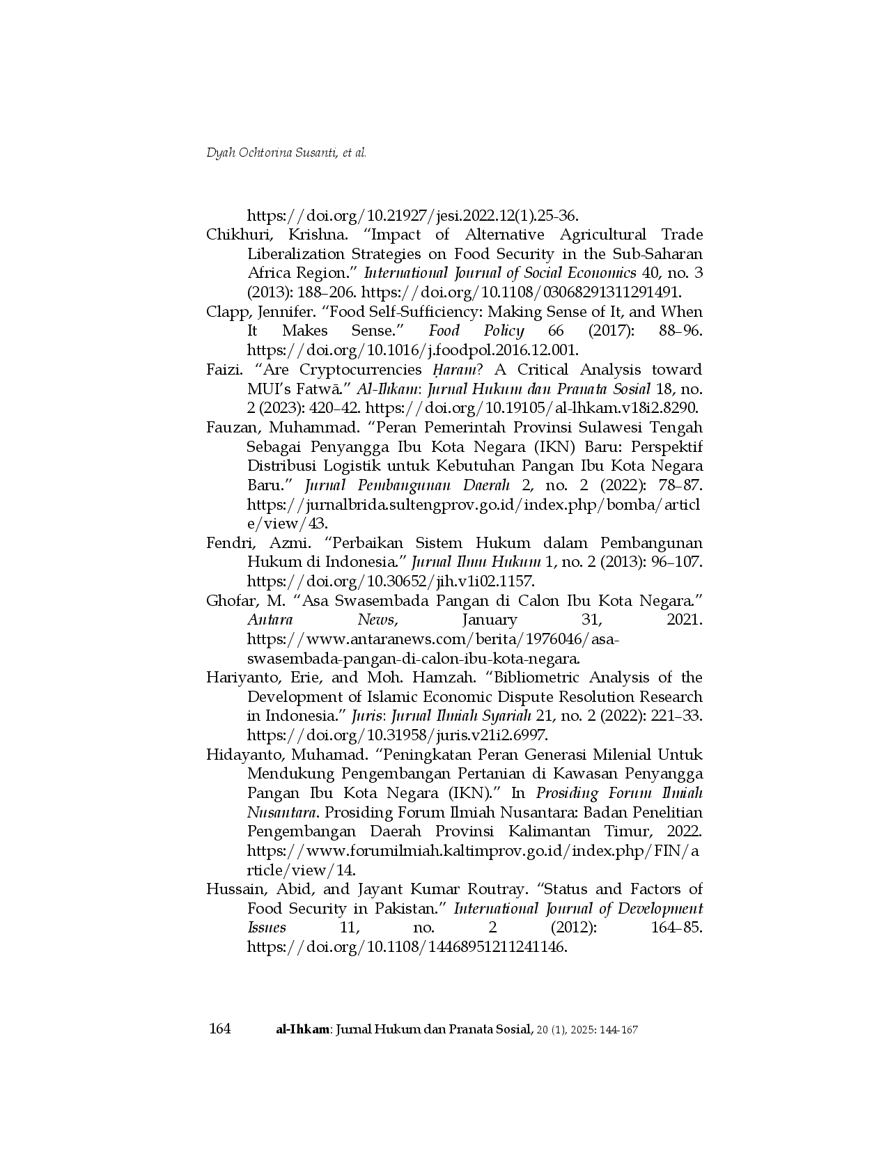 juris Realizing Food Self Sufficiency Based on Syirkah bi al MuzAra ah Contract in Nusantara Capital City A Proposal