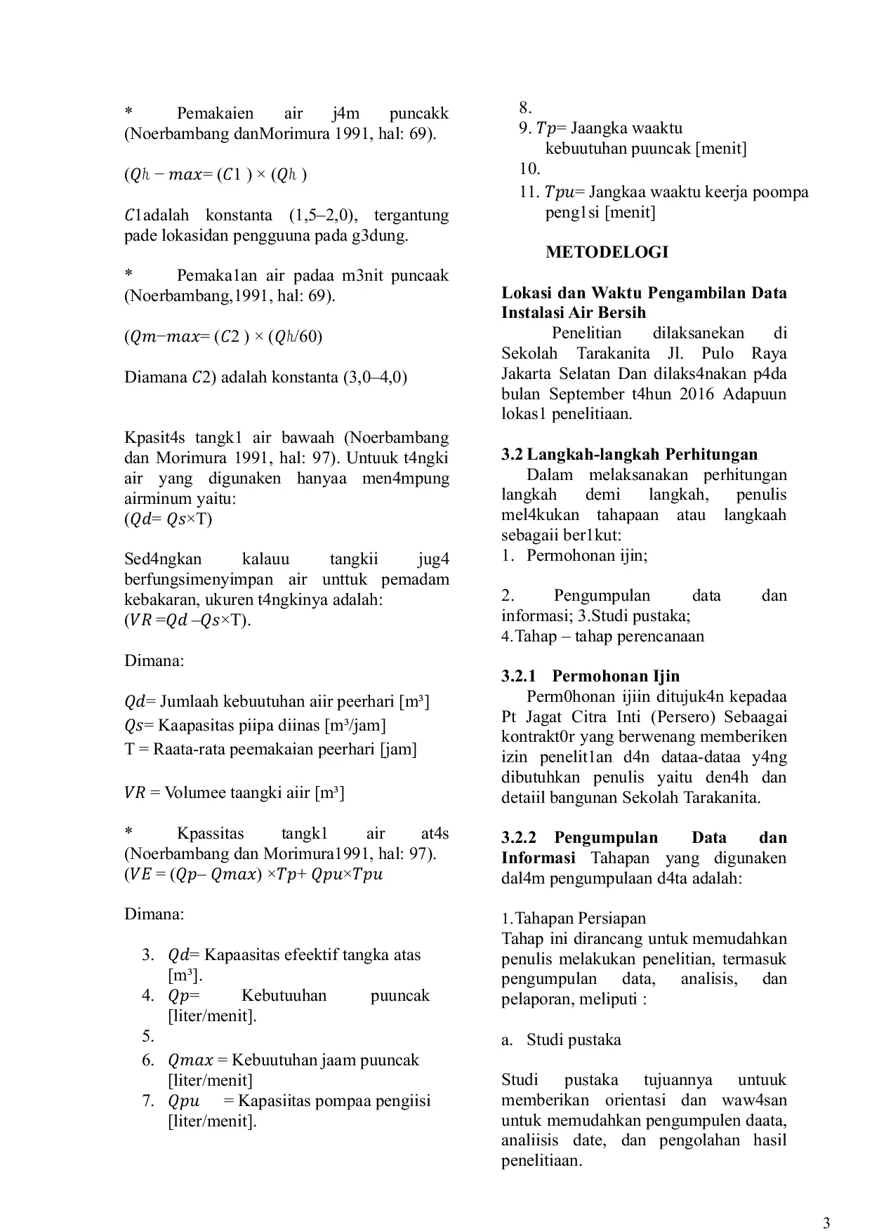 JURIS Perhitungan Kebutuhan Air Bersih Dan Perencanaan Sistem Plumbing Pada Gedung Sekolah Tarakanita