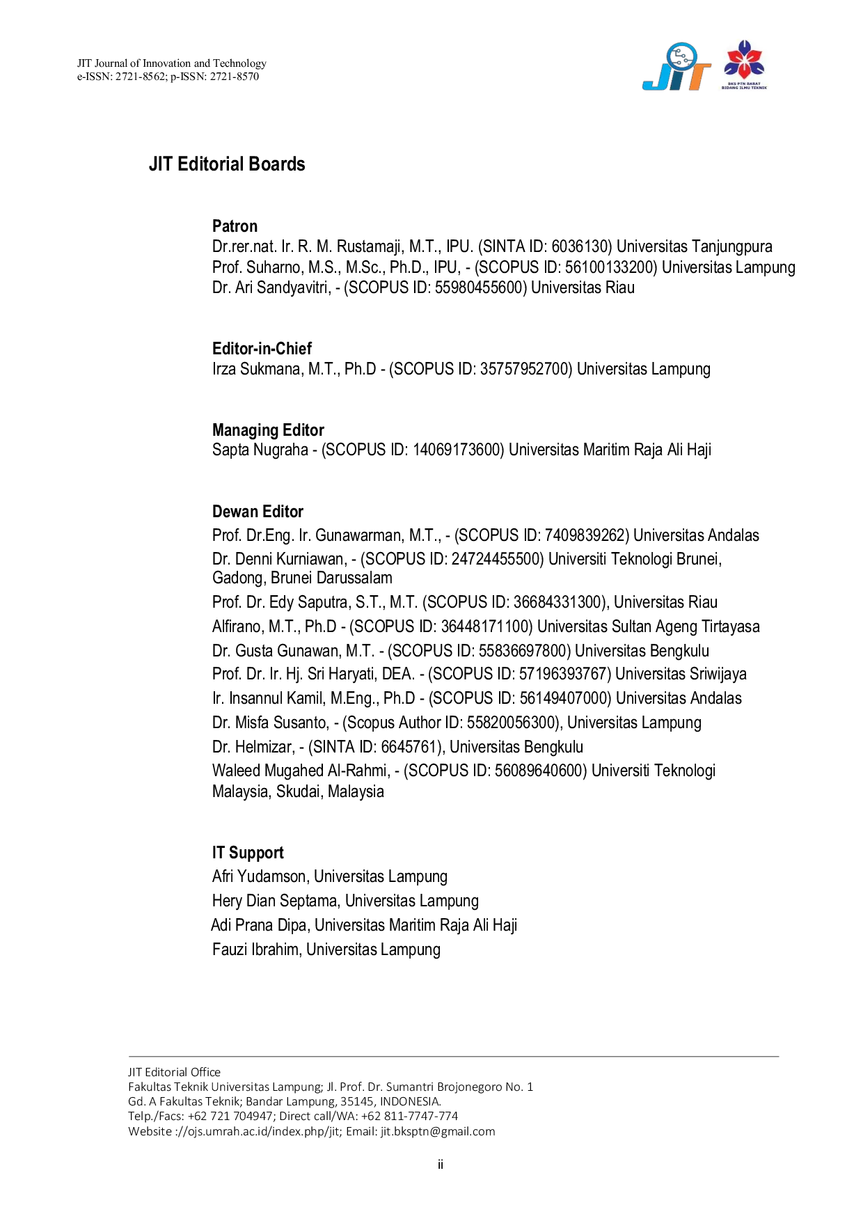 JURIS Journal of Innovation and Technology