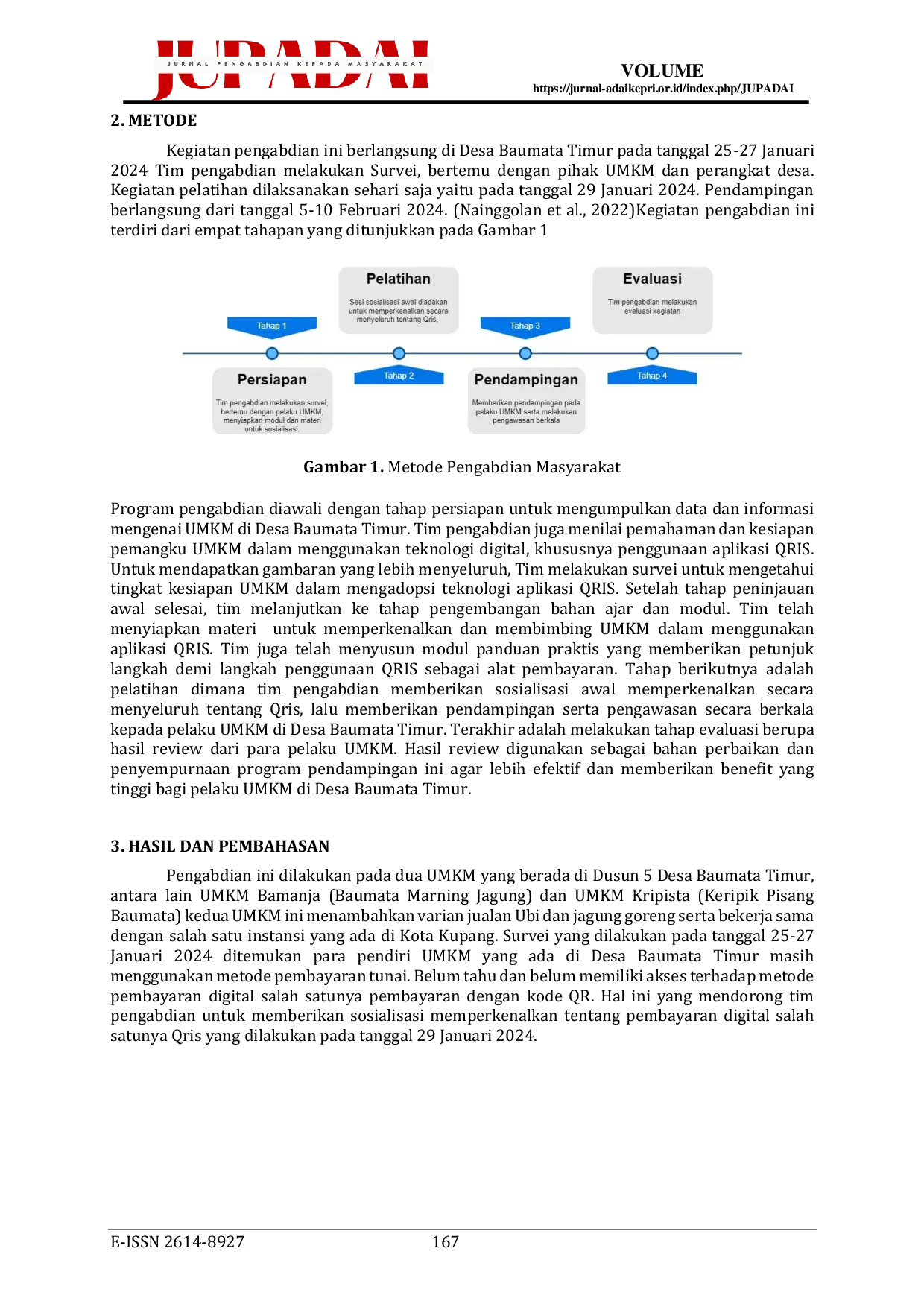 JURIS Pelatihan Dan Pendampingan Sistem Pembayaran Digital Bagi UMKM di Desa Baumata Timur