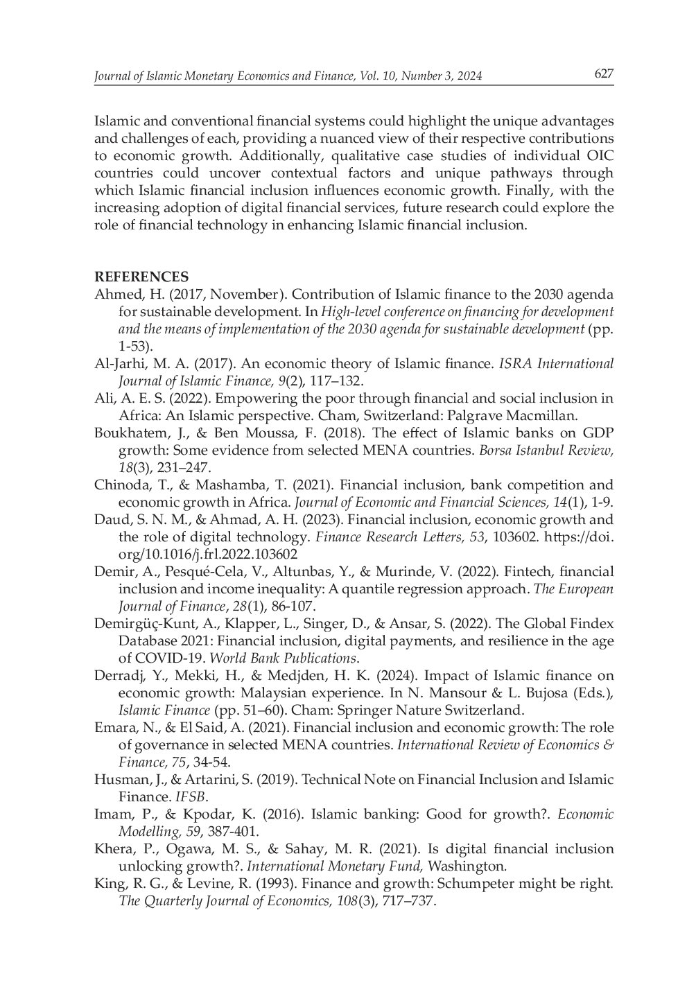 JURIS Islamic Financial Inclusion and Economic Growth in OIC Countries Panel Quantile Regression Analysis