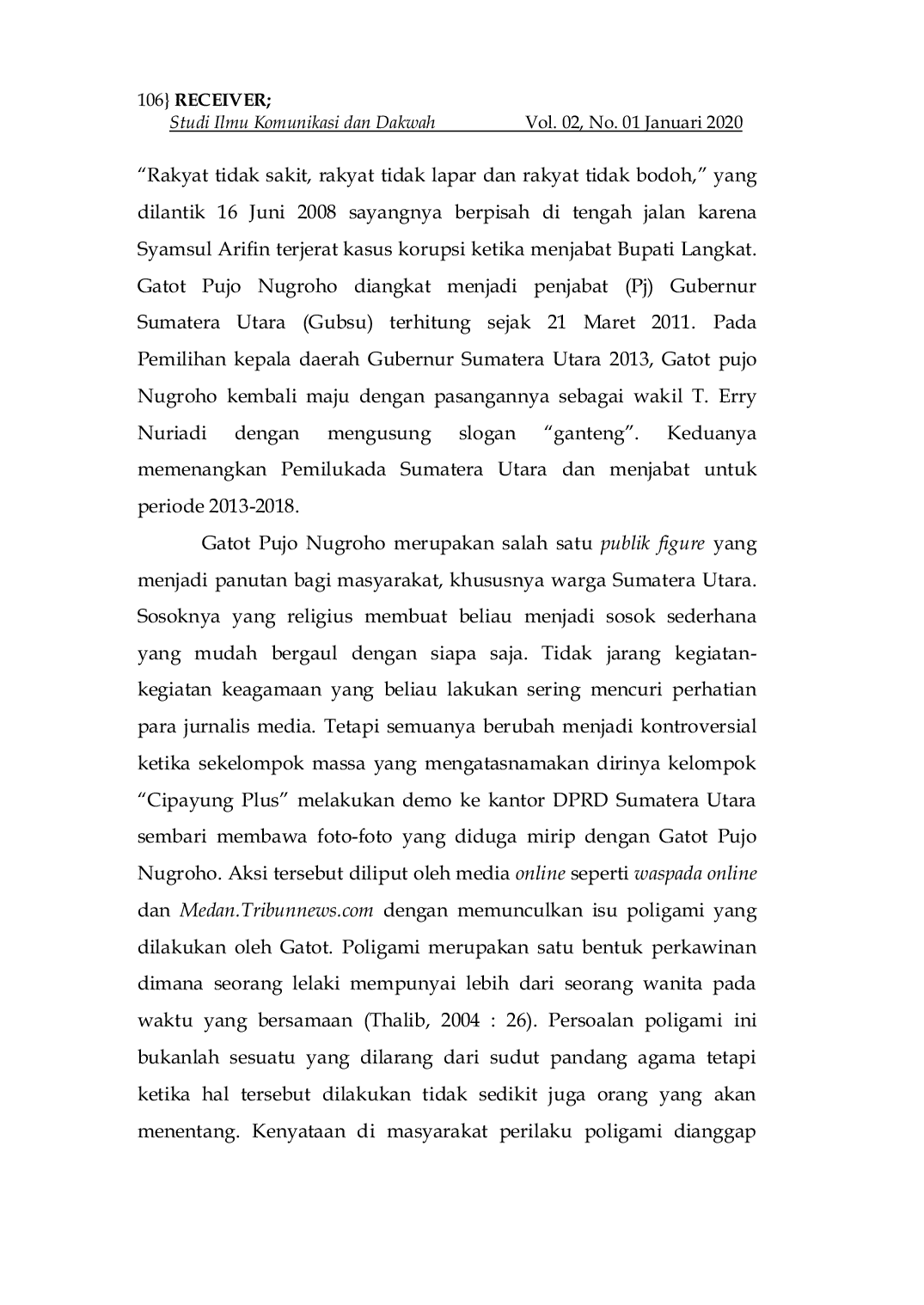 JURIS Analisis Pembingkaian Berita poligami Gubernur Sumatera Utara Gatot Pujo Nugroho di Waspada online dan Medan Tribunnews