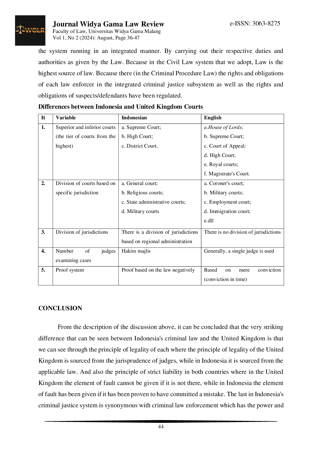 JURIS Comparison of Indonesian Criminal Law With The UK