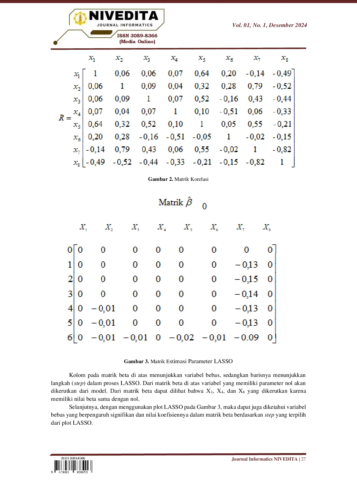 juris Analisis Regresi Least Absolute Shrinkage and Selection Operator Lasso Terhadap Waktu Tahan Hidup Penderita Stroke