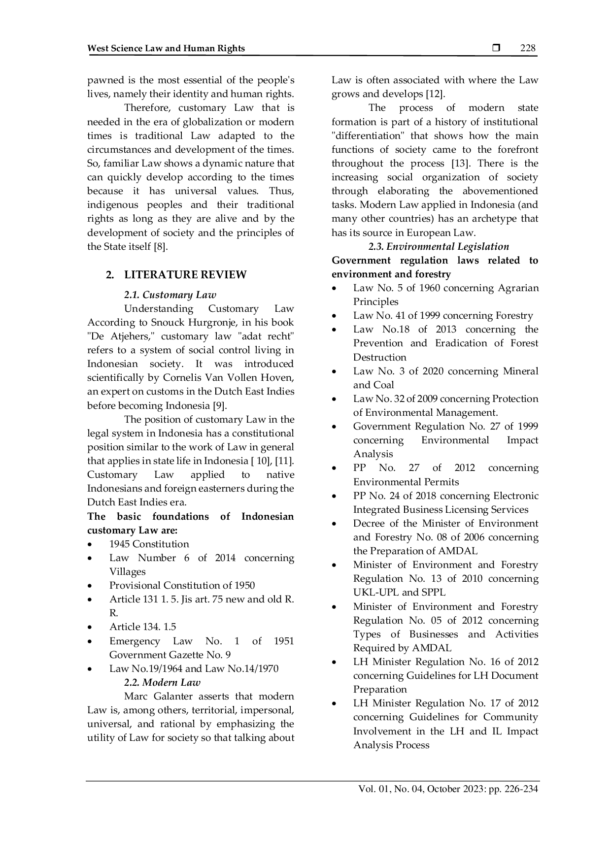 JURIS Indigenous Peoples and Customary Law in Lolayan District Bolaang Mongondow Regency in a Modern State