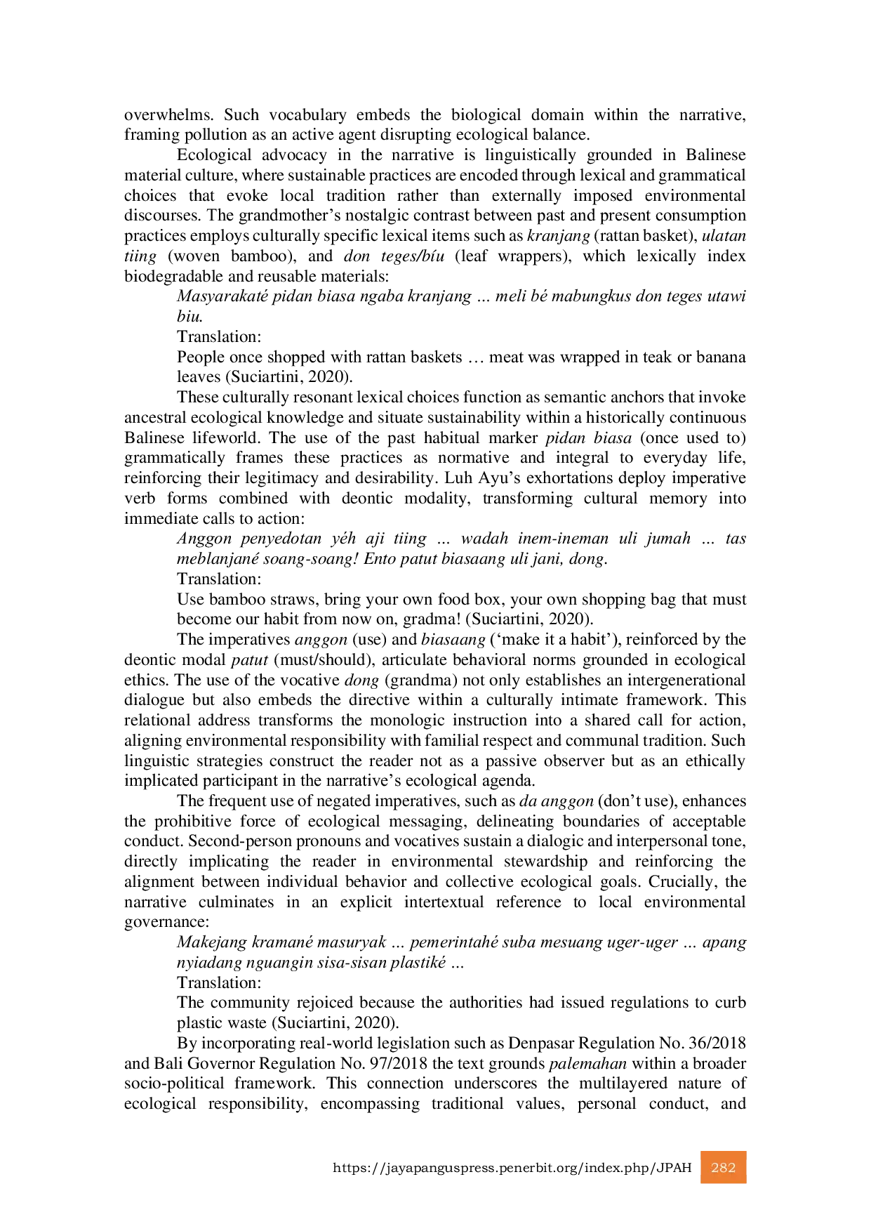 JURIS Ecological Discourse and Balinese Wisdom in Children s Literatur