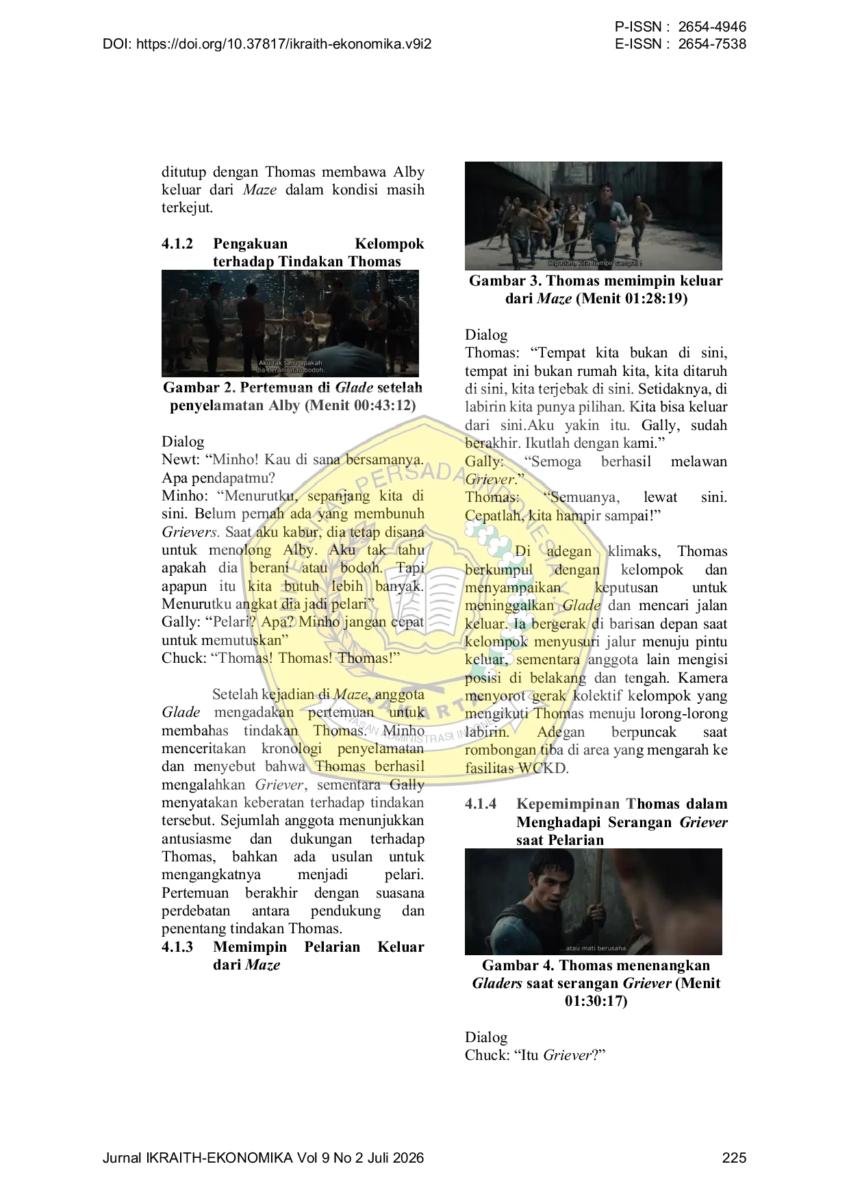 JURIS Representasi Kepemimpinan Emergen Perilaku dan Strategi Tokoh Thomas dalam Film Maze Runner 2014