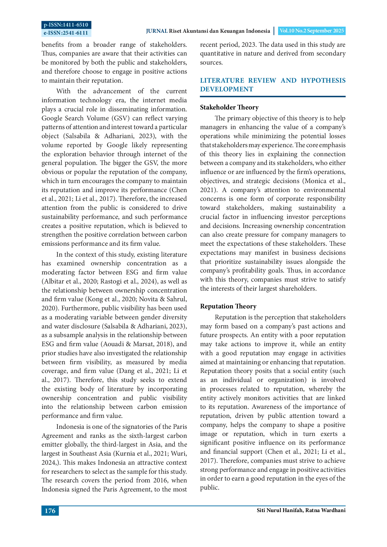 JURIS The Effect of Carbon Performance on Firm Value and Moderating Role of Ownership Concentration and Public Visibility